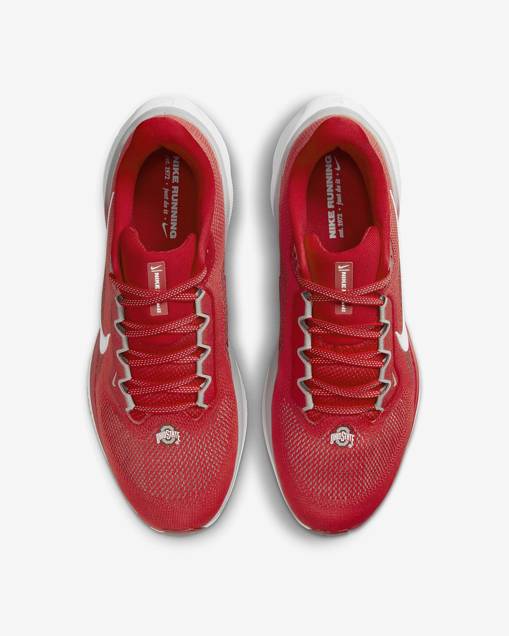 Tenis de correr en pavimento universitarios Nike para hombre Ohio State Pegasus 41 - Rojo universitario/Blanco/Gris peltre/Blanco