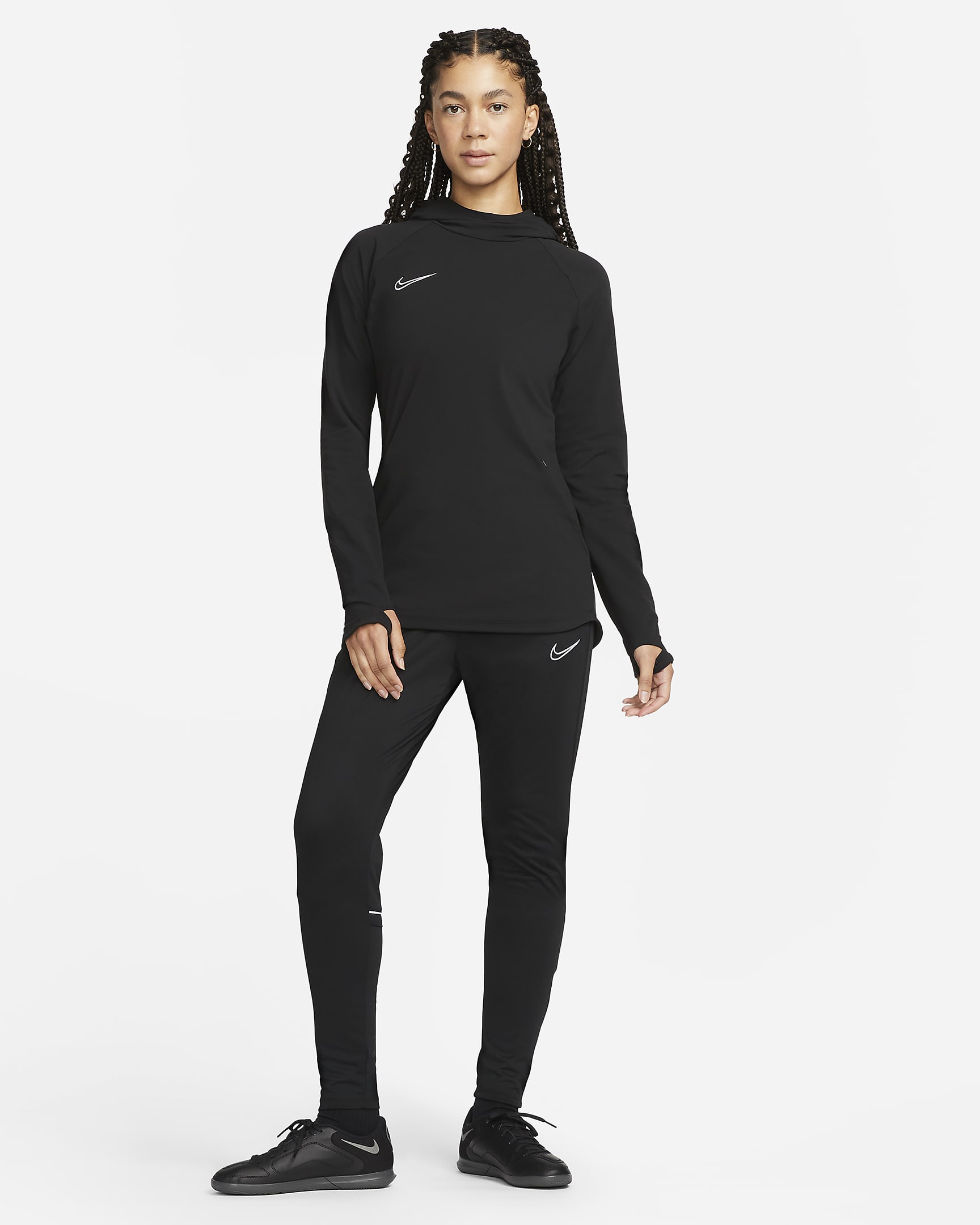 white nike dri fit hoodie