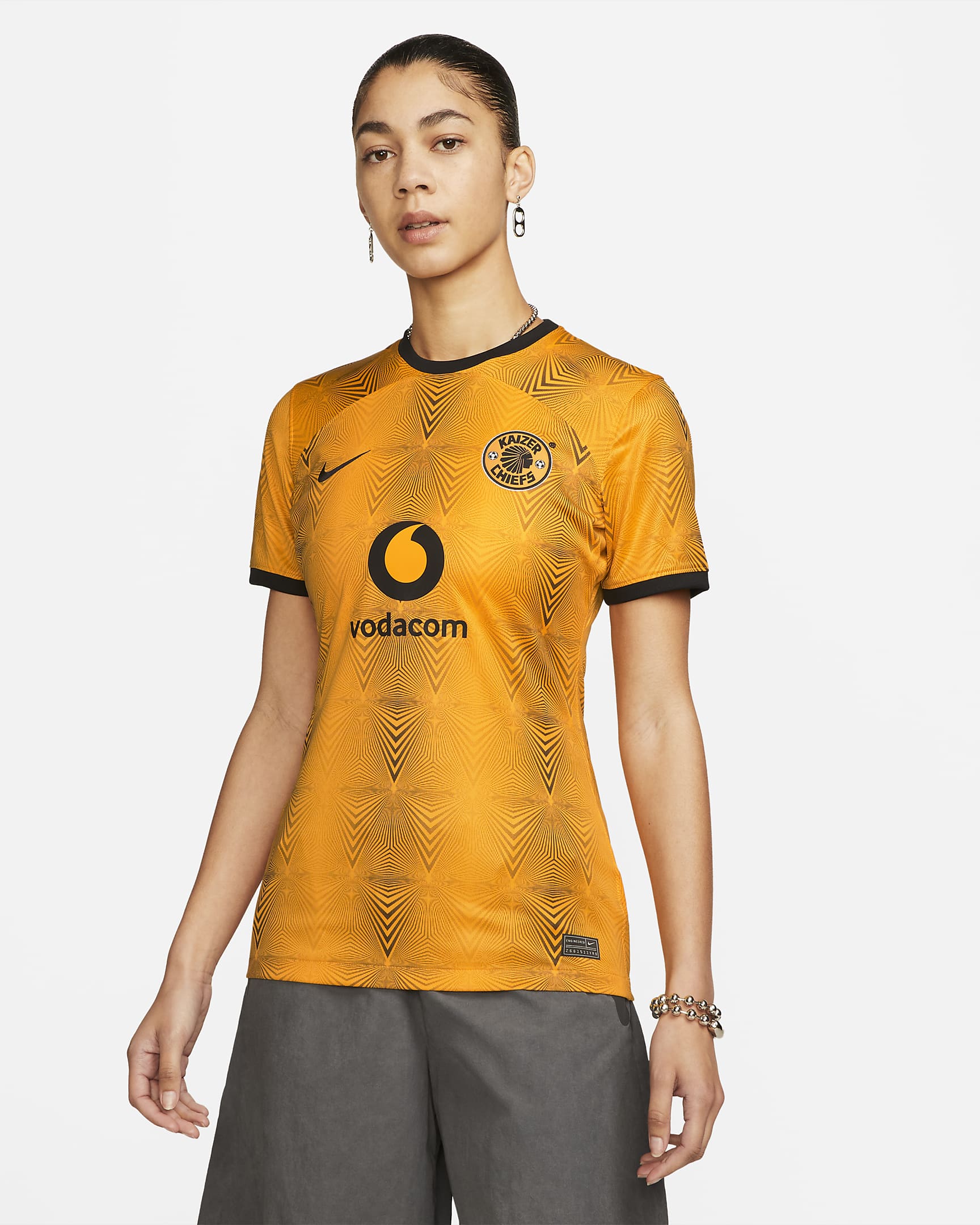 Kaizer Chiefs F.C. 2022/23 Stadium (hjemmedrakt) Nike Dri-FIT fotballdrakt til dame - Taxi/Taxi/Svart/Svart