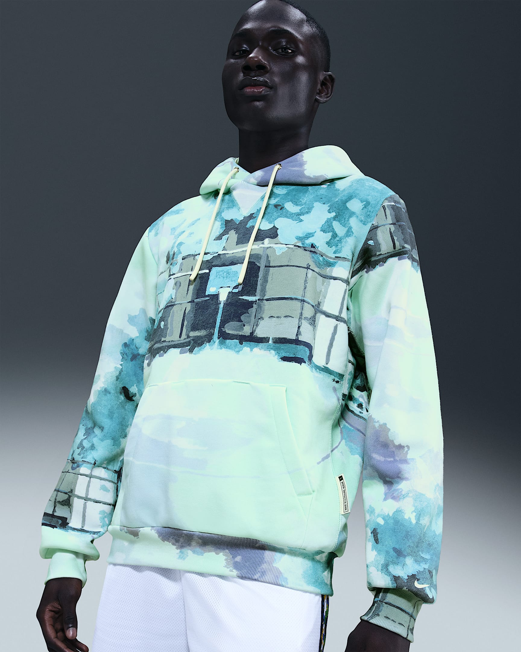 Nike Standard Issue Men's Therma-FIT Pullover Basketball Hoodie - Dusty Cactus/Pale Ivory