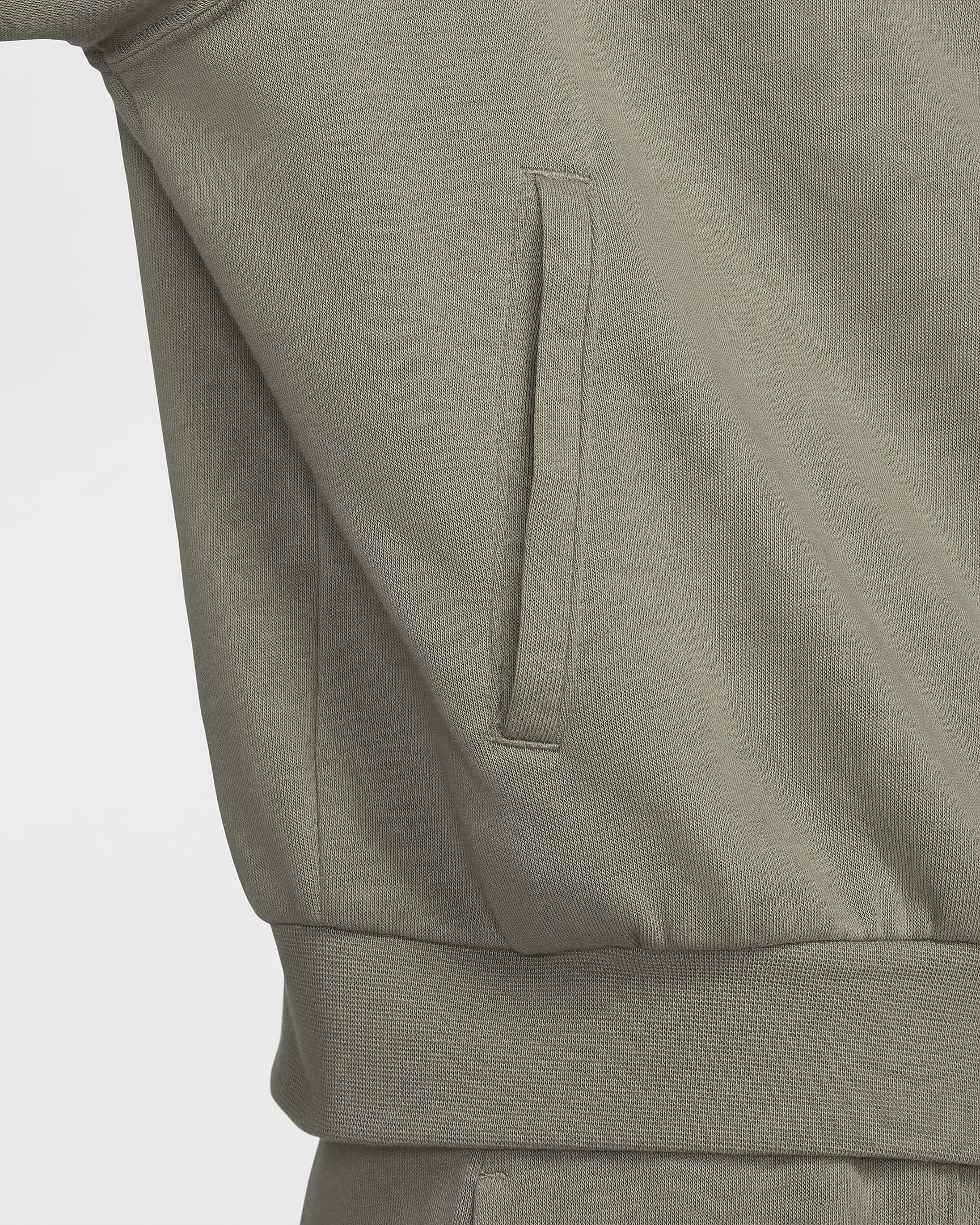 Nike Sportswear Chill Terry Hoddie aus French Terry mit durchgehendem Reißverschluss für Damen - Light Army/Sail