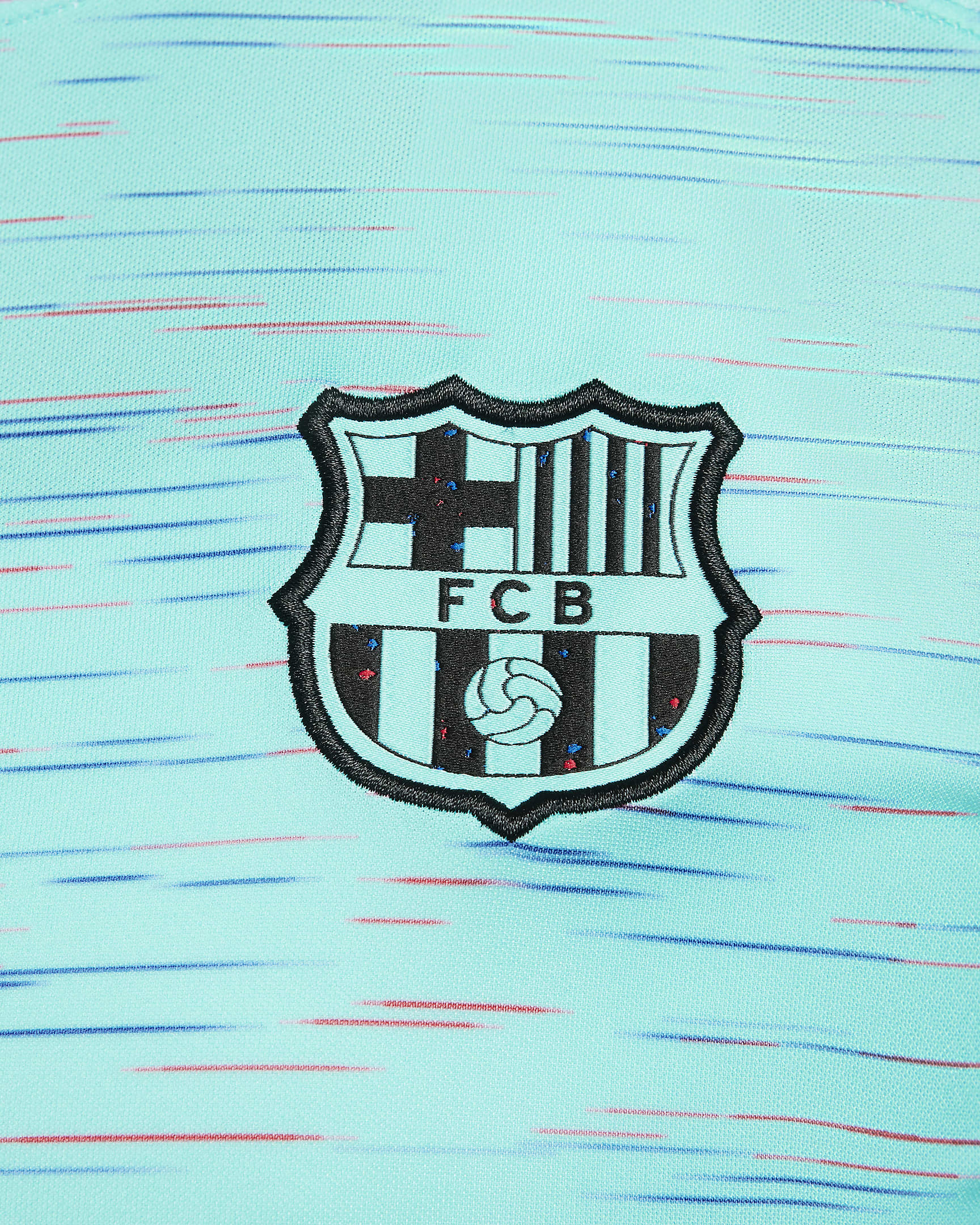 F.C. Barcelona 2023/24 Stadium Third Women's Nike Dri-FIT Football Shirt - Aqua/Royal Blue/University Red/Black