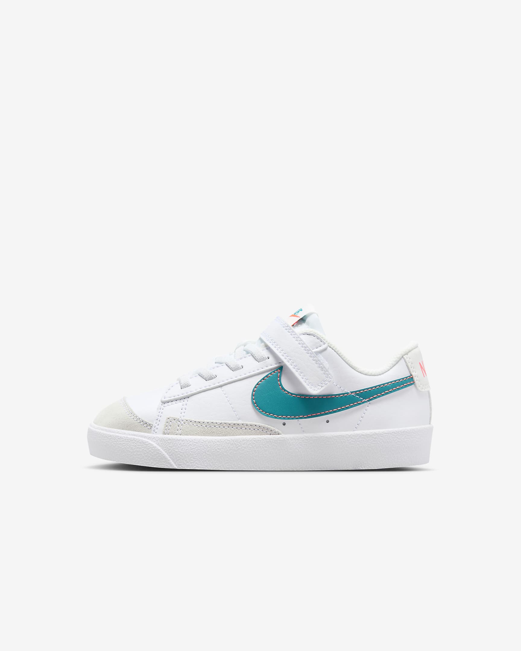 Tenis para niños de preescolar Nike Blazer Low '77 - Blanco/Blanco/Blanco cumbre/Aguamarina