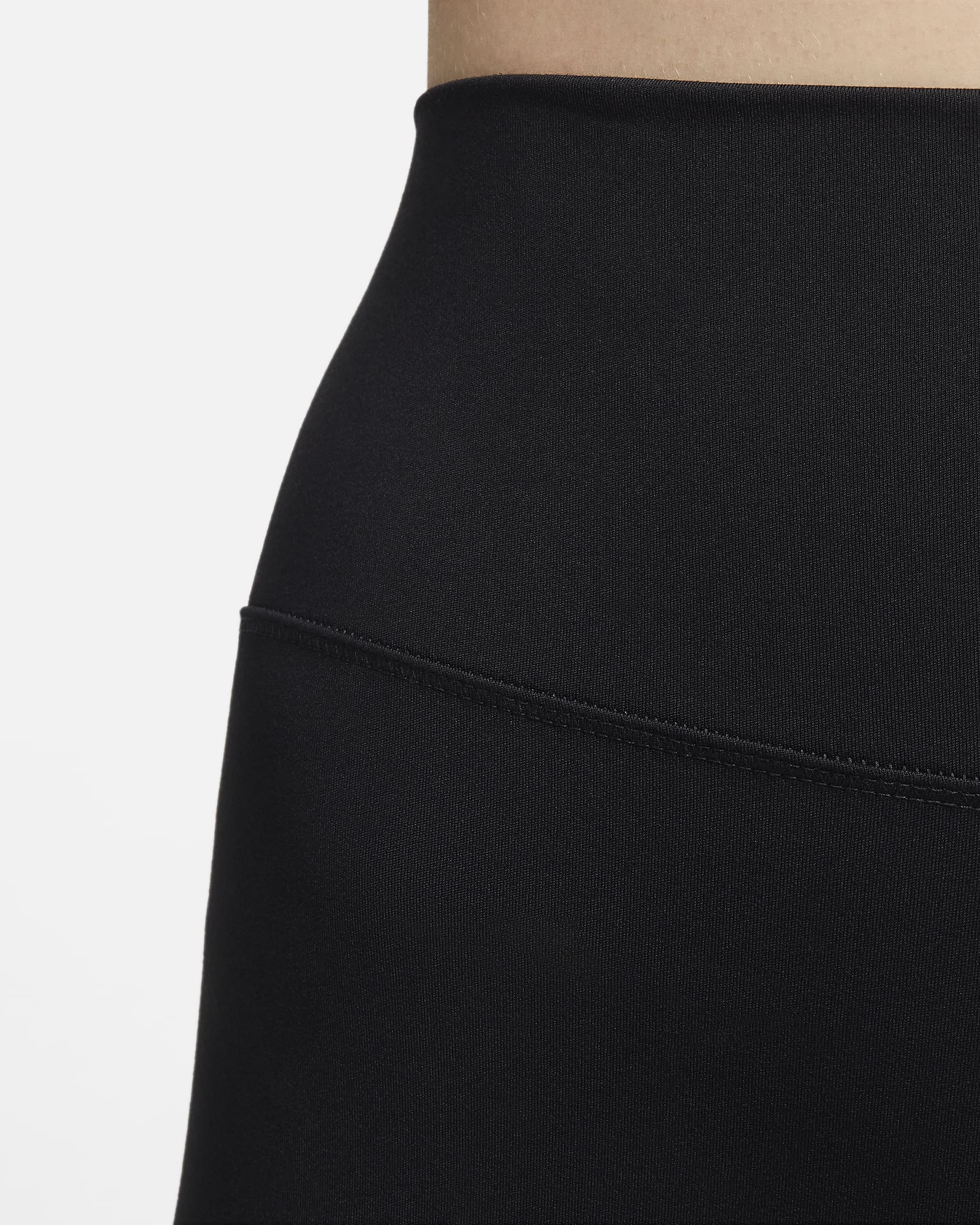 Nike One-cykelshorts med høj talje (20 cm) til kvinder - sort/sort