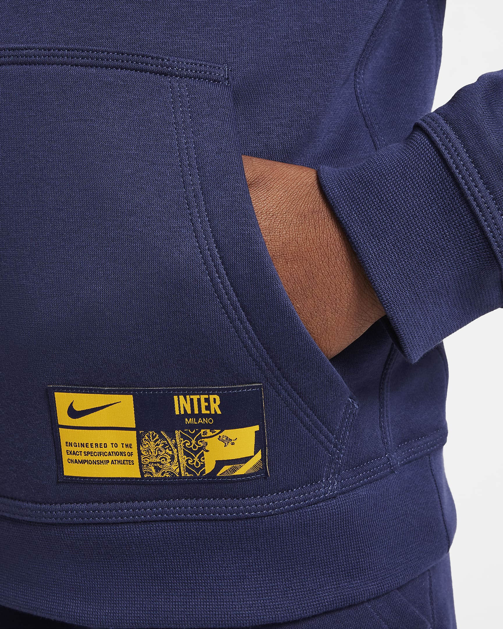 Inter Mailand Club Third Nike Fußball-Hoodie (ältere Kinder, Jungen) - Blackened Blue/University Gold