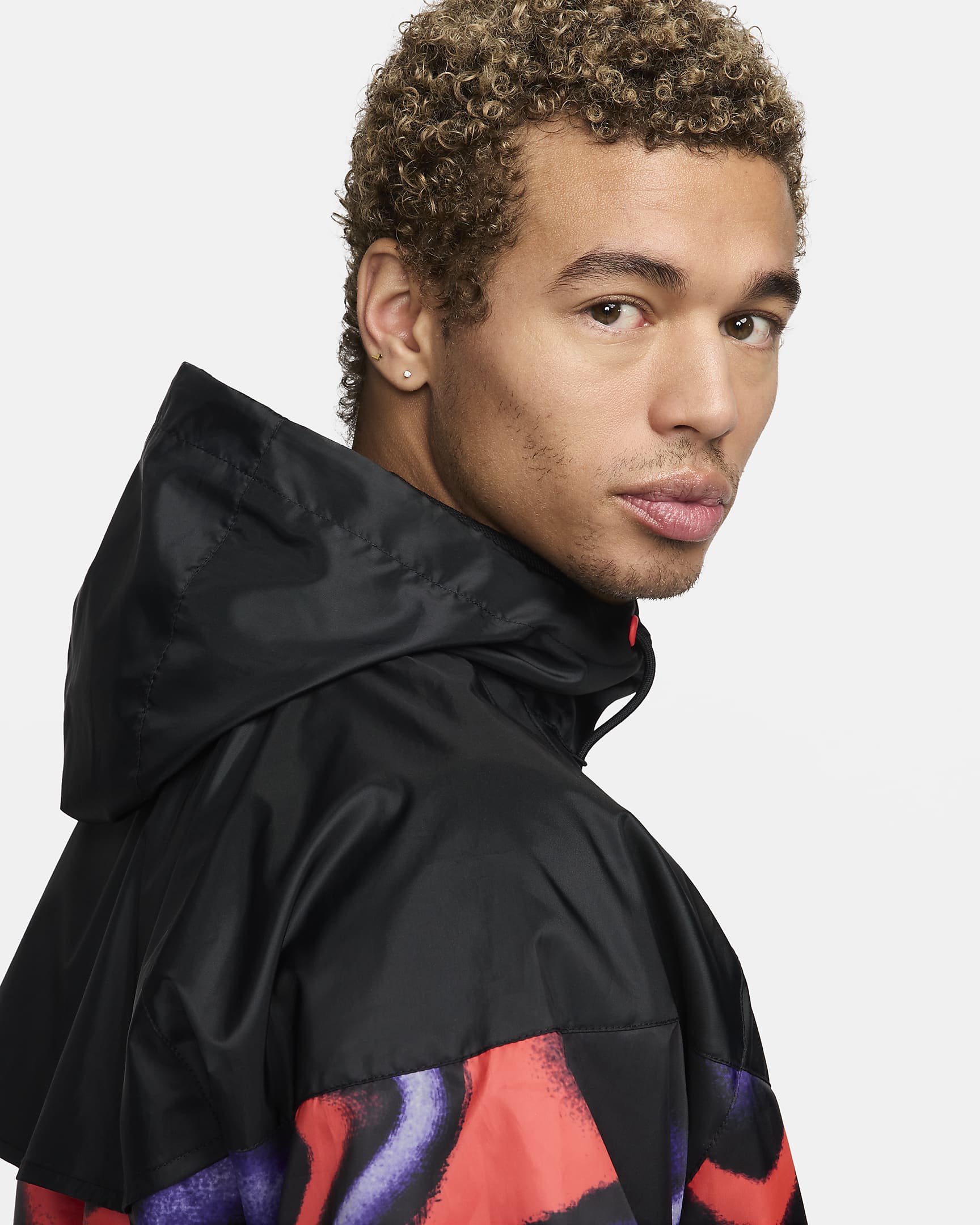 Casaco entrançado com forro Nike Sportswear Windrunner para homem - Roxo Field