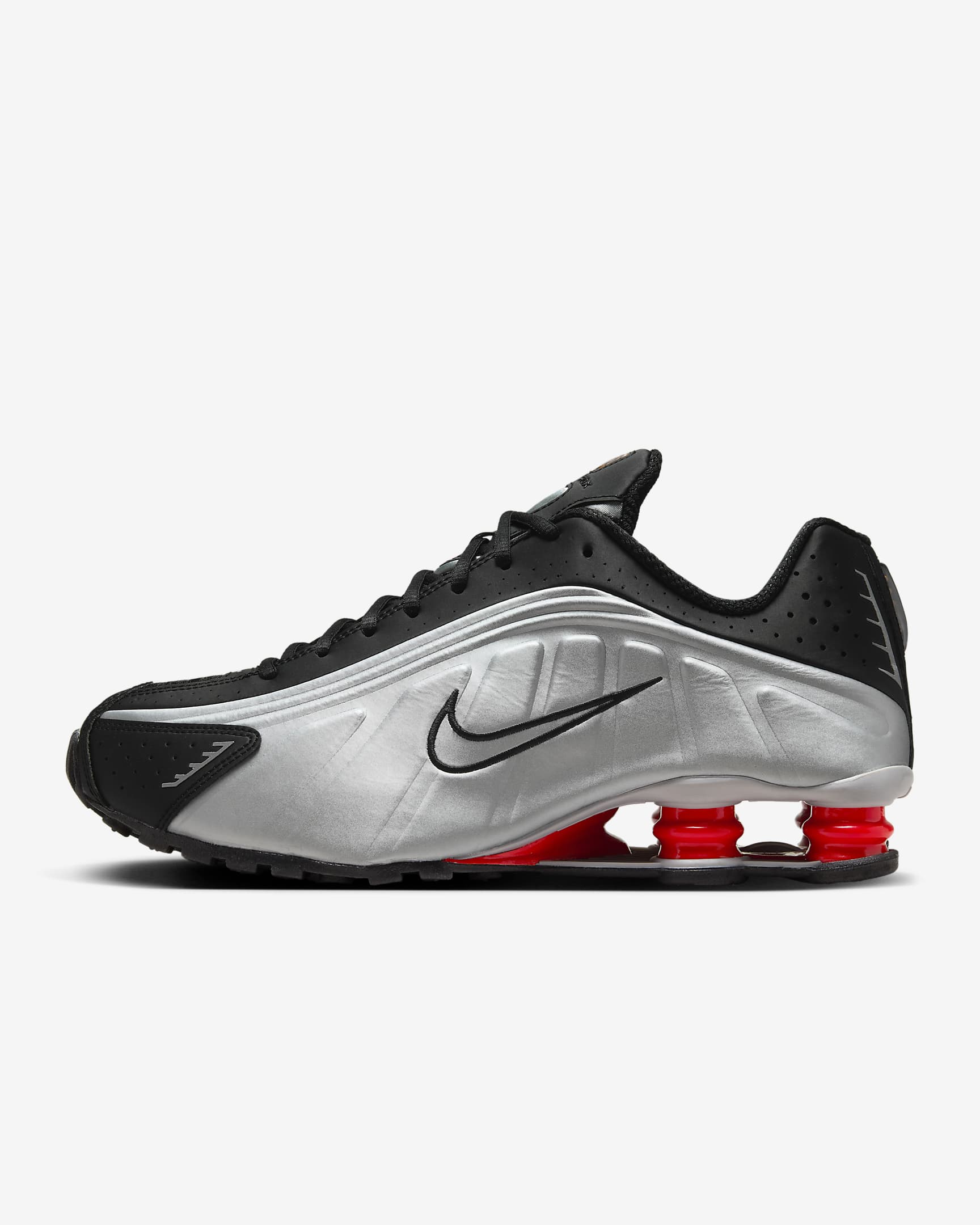 Nike Shox R4 Shoes - Black/Max Orange/Metallic Silver