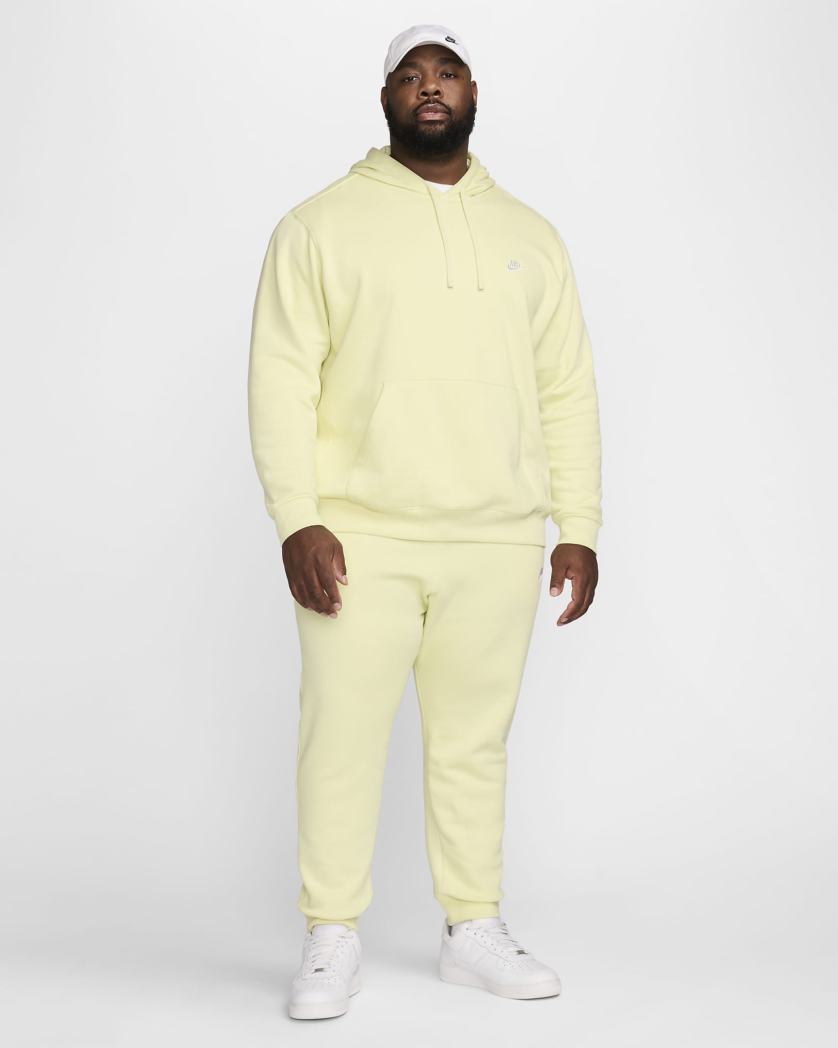 Sweat à capuche Nike Sportswear Club Fleece - Life Lime/Life Lime/Blanc