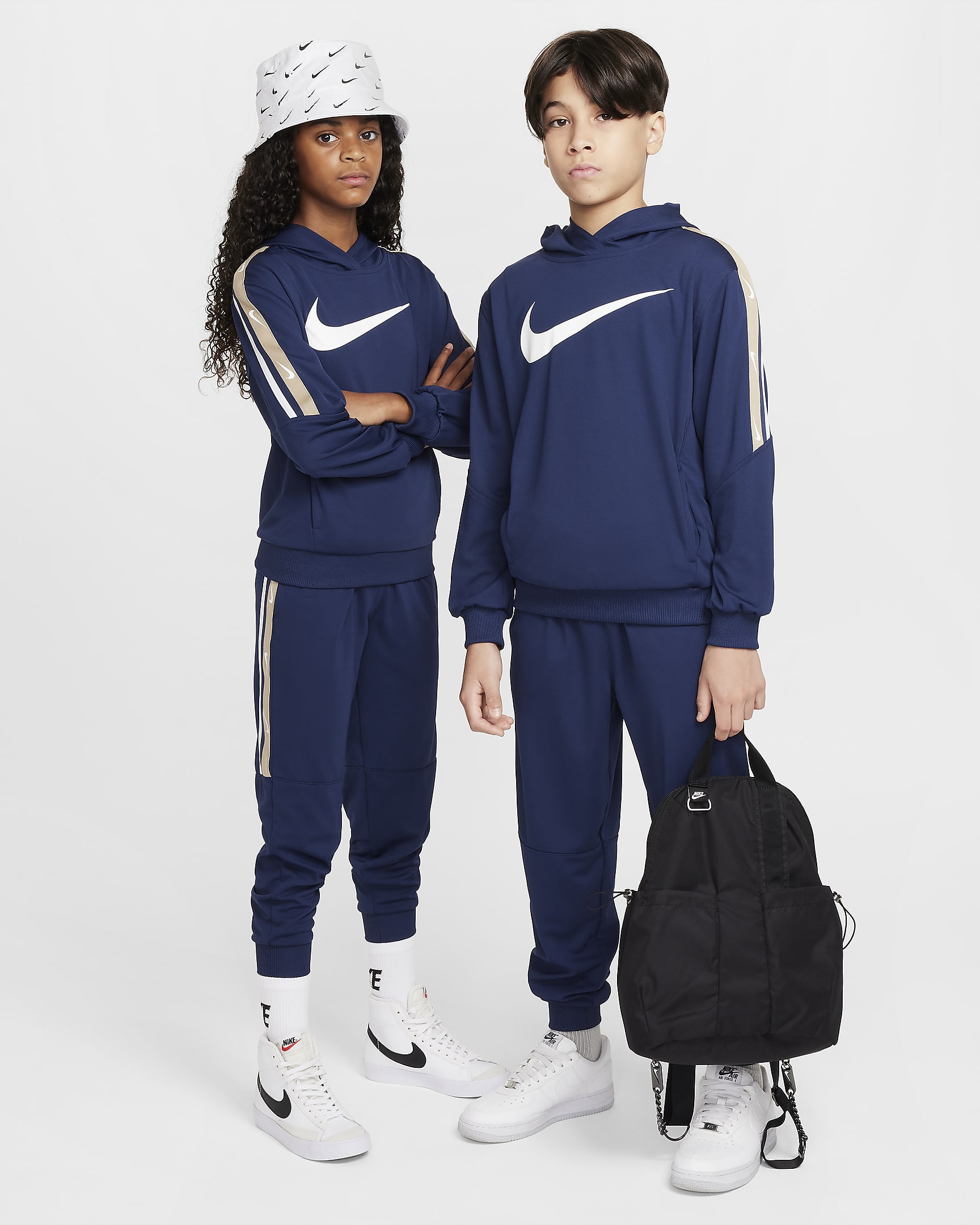 Nike Sportswear Club Big Kids' Pullover Knit Hoodie - Midnight Navy