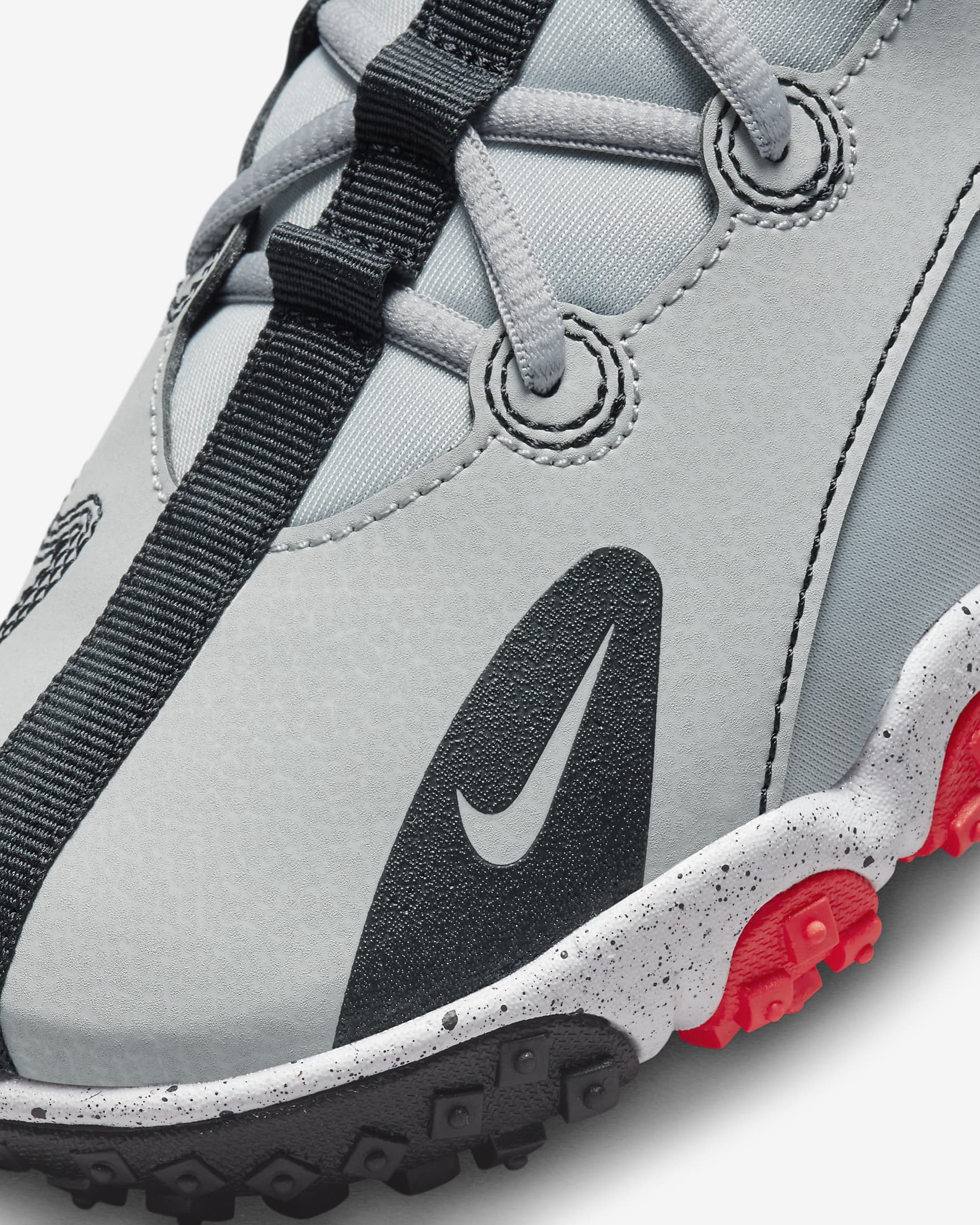 Nike Future Field Little/Big Kids' Cleats - Light Smoke Grey/Bright Crimson/White/Black