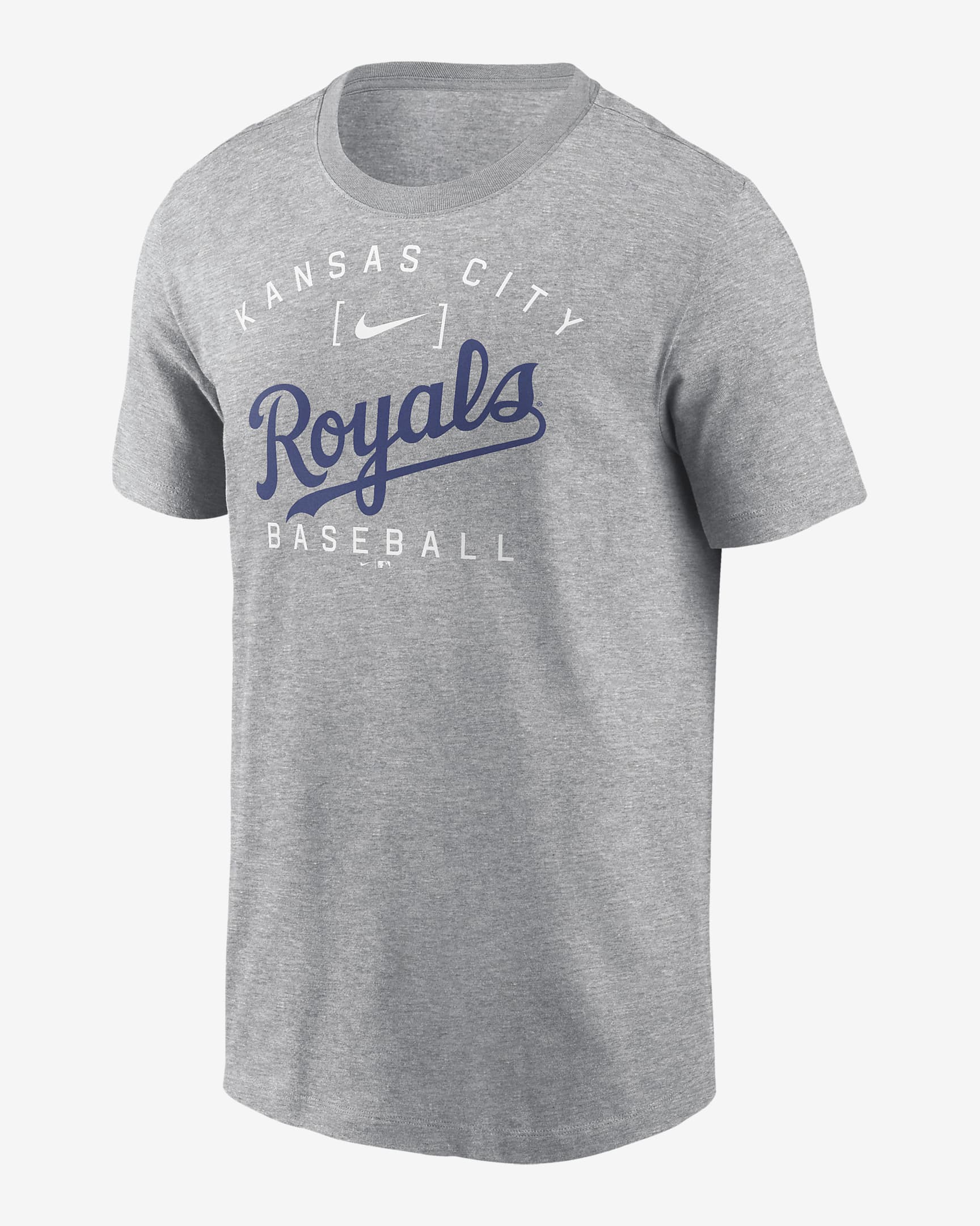 Kansas City Royals Home Team Athletic Arch Men's Nike MLB T-Shirt - Charcoal Heather