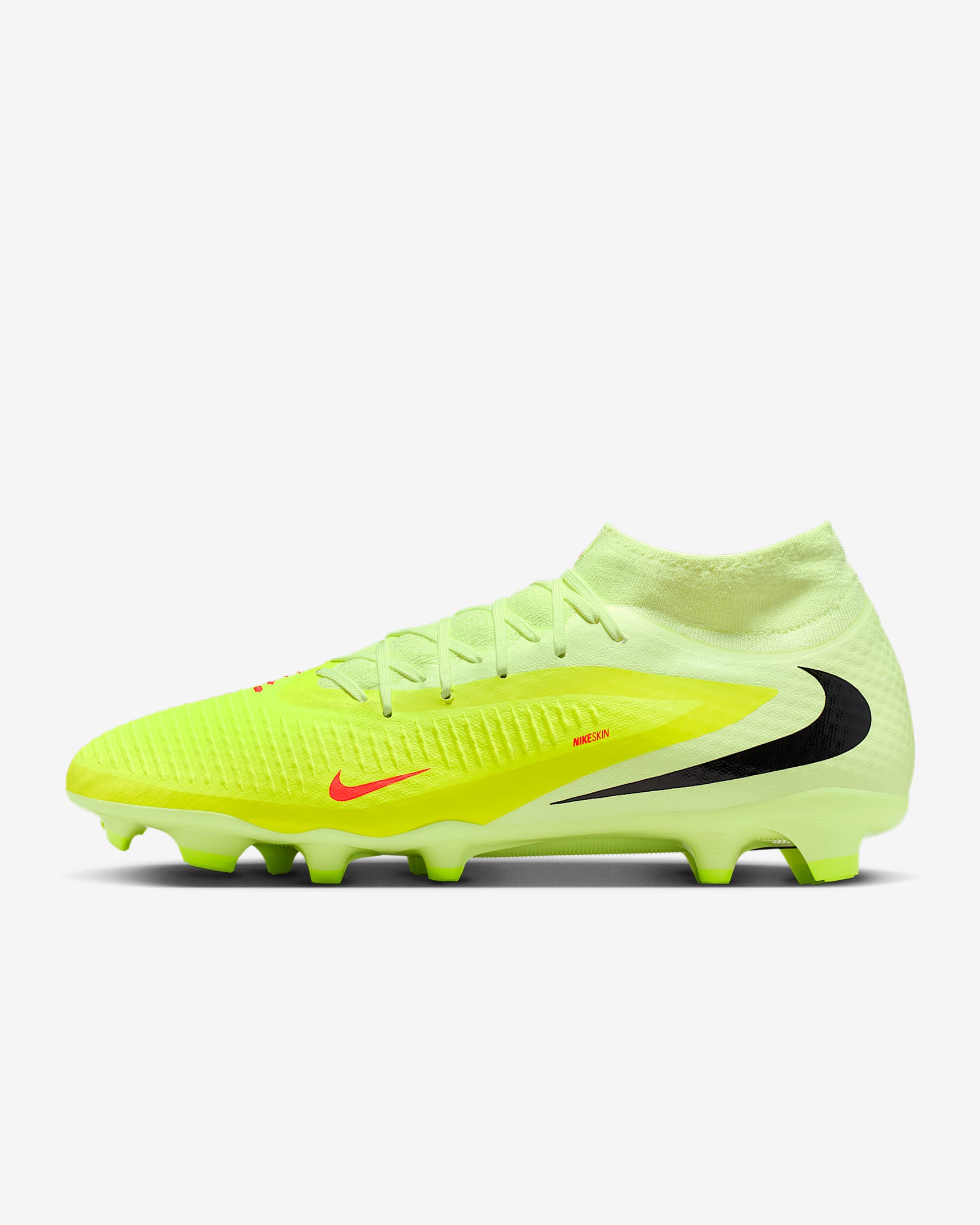 Nike Phantom 6 High Academy Multi-Ground Football Boot - Hyper Crimson/Limelight/Black