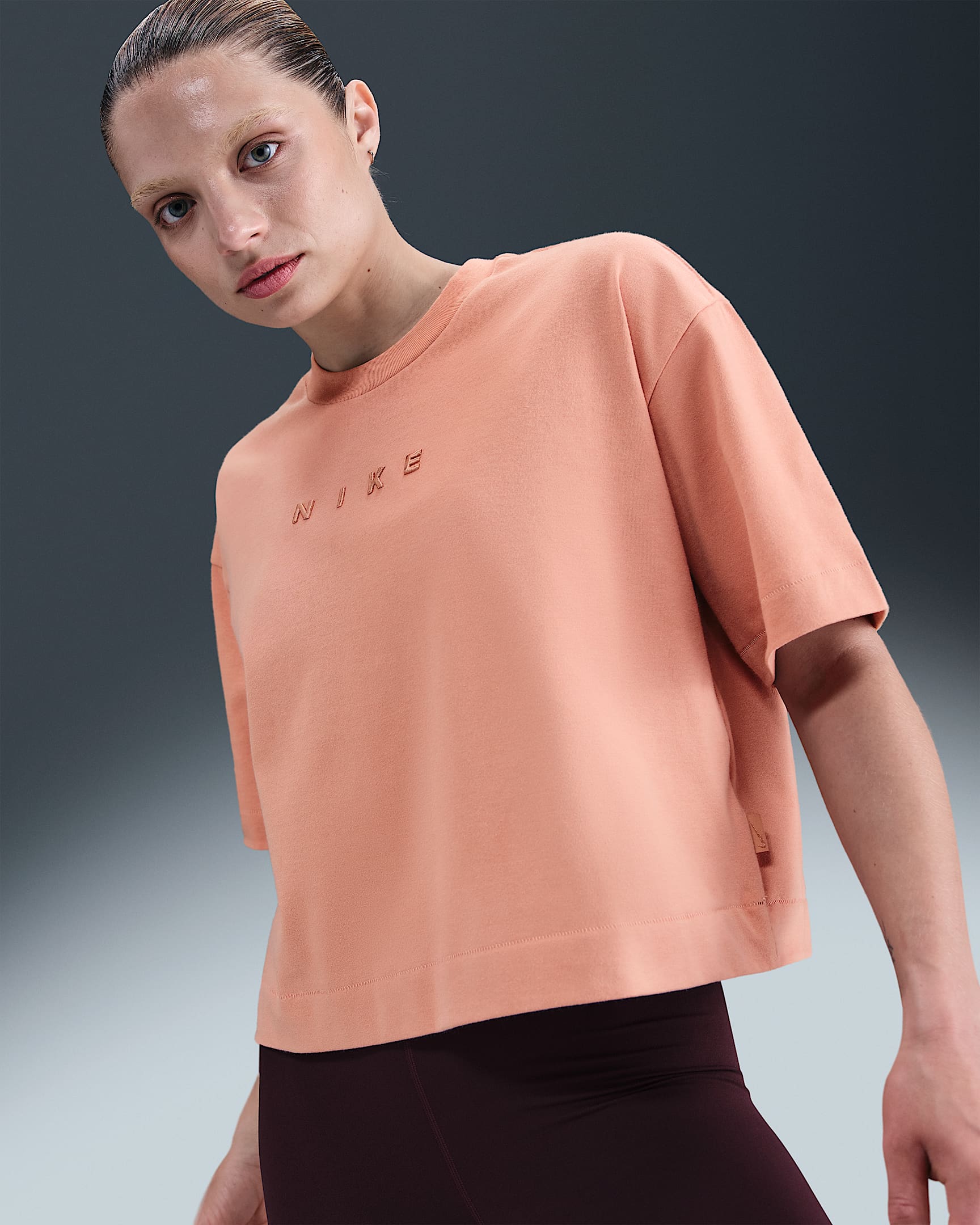 Nike Sportswear Women's Boxy Short-Sleeve T-Shirt - Rose Gold