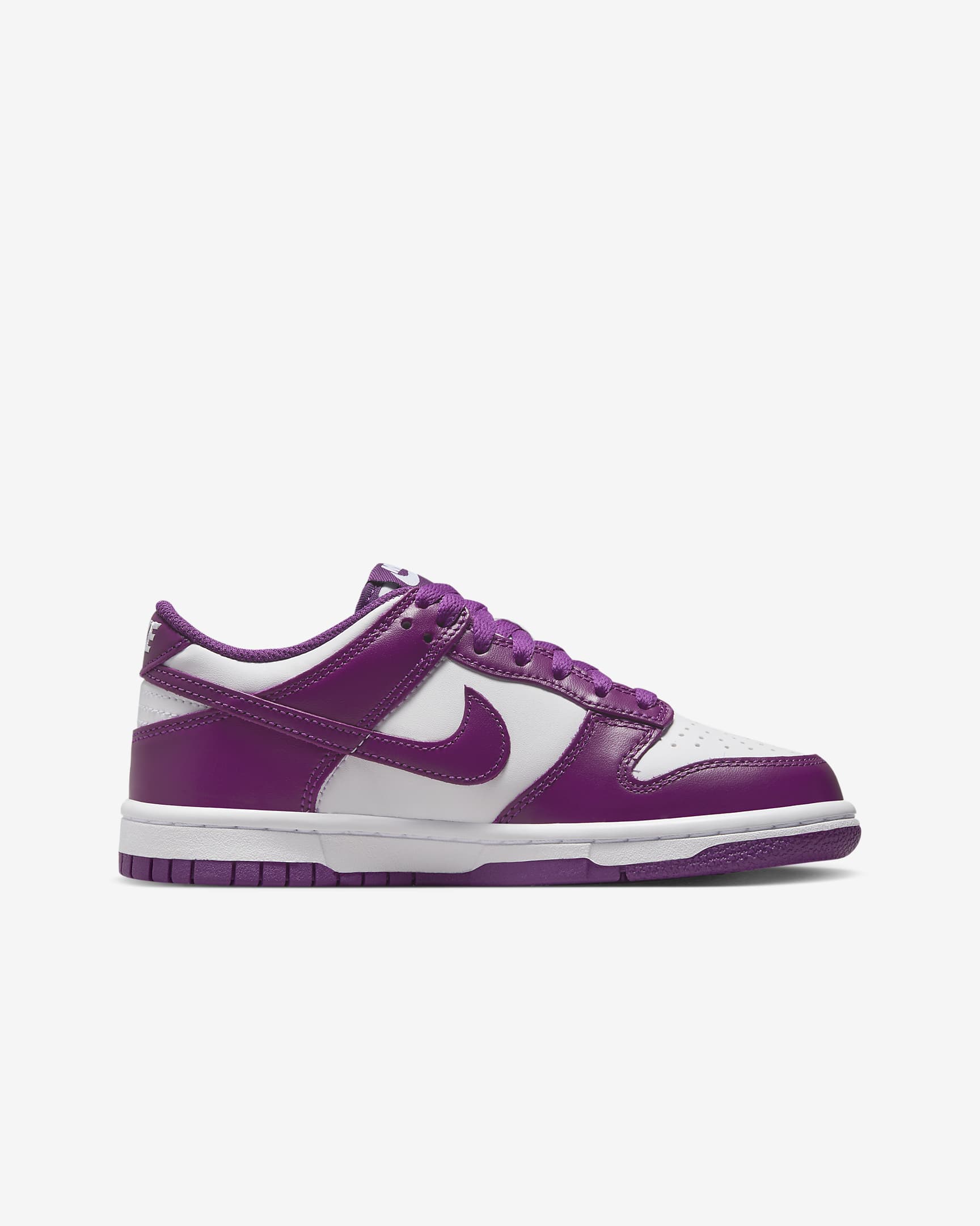 Bota Nike Dunk Low pro větší děti - Bílá/Bílá/Viotech