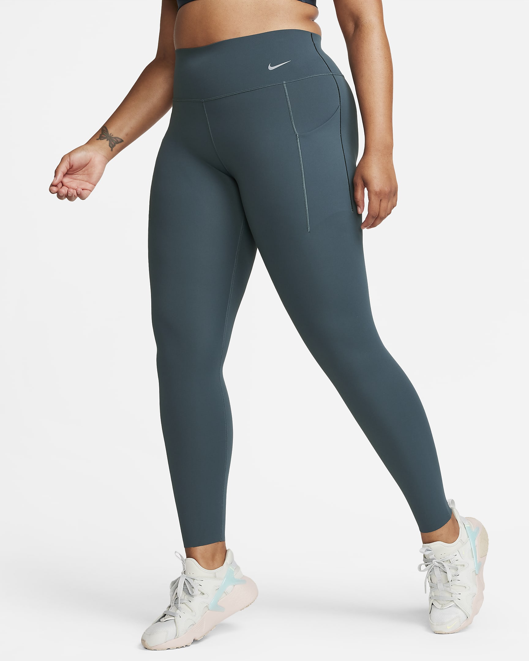 Nike Universa Women's Medium-Support Mid-Rise Full-Length Leggings with ...