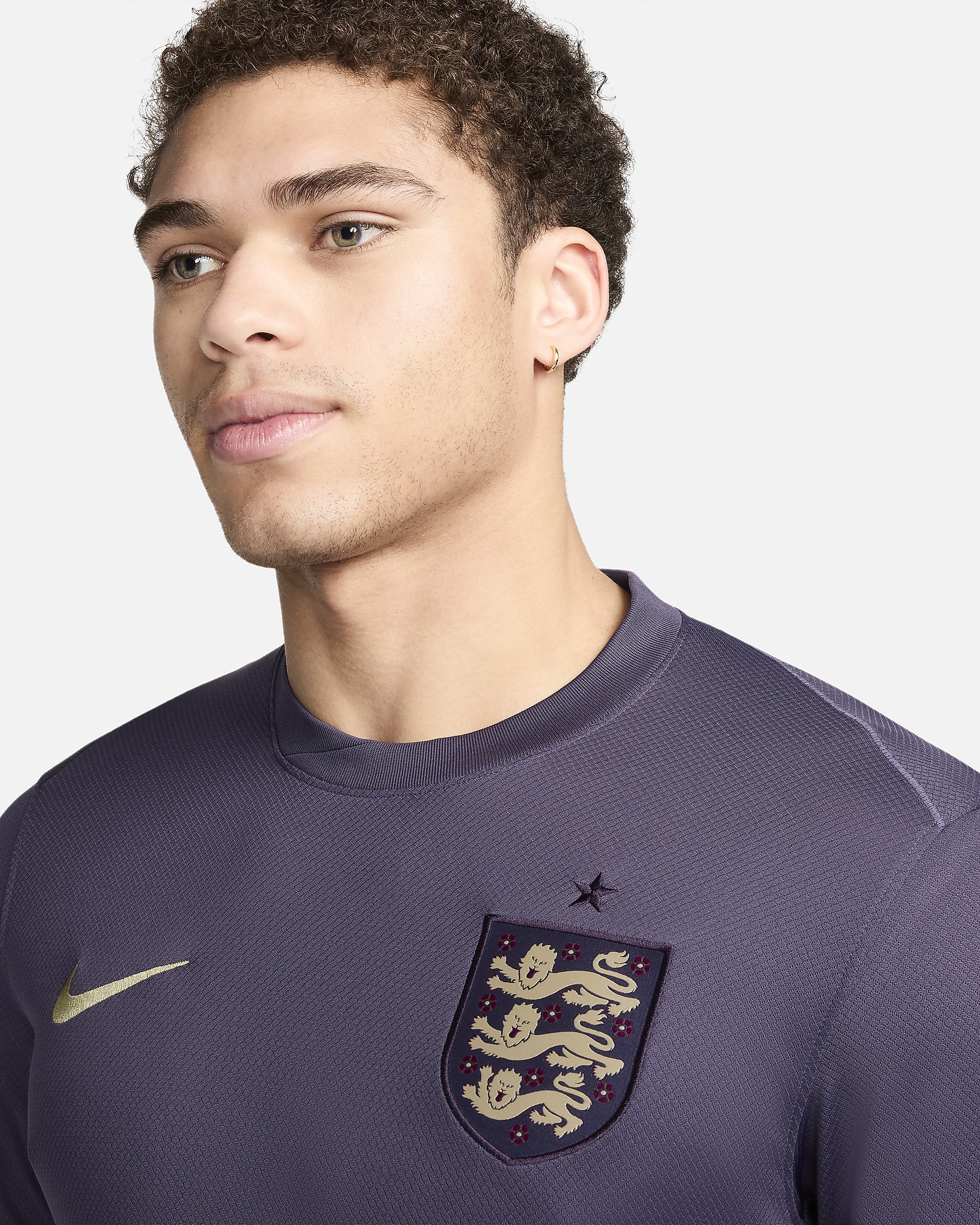 Segunda equipación Stadium Inglaterra 2024/25 (Selección masculina) Camiseta de fútbol tipo réplica Nike Dri-FIT - Hombre - Dark Raisin/Sesame