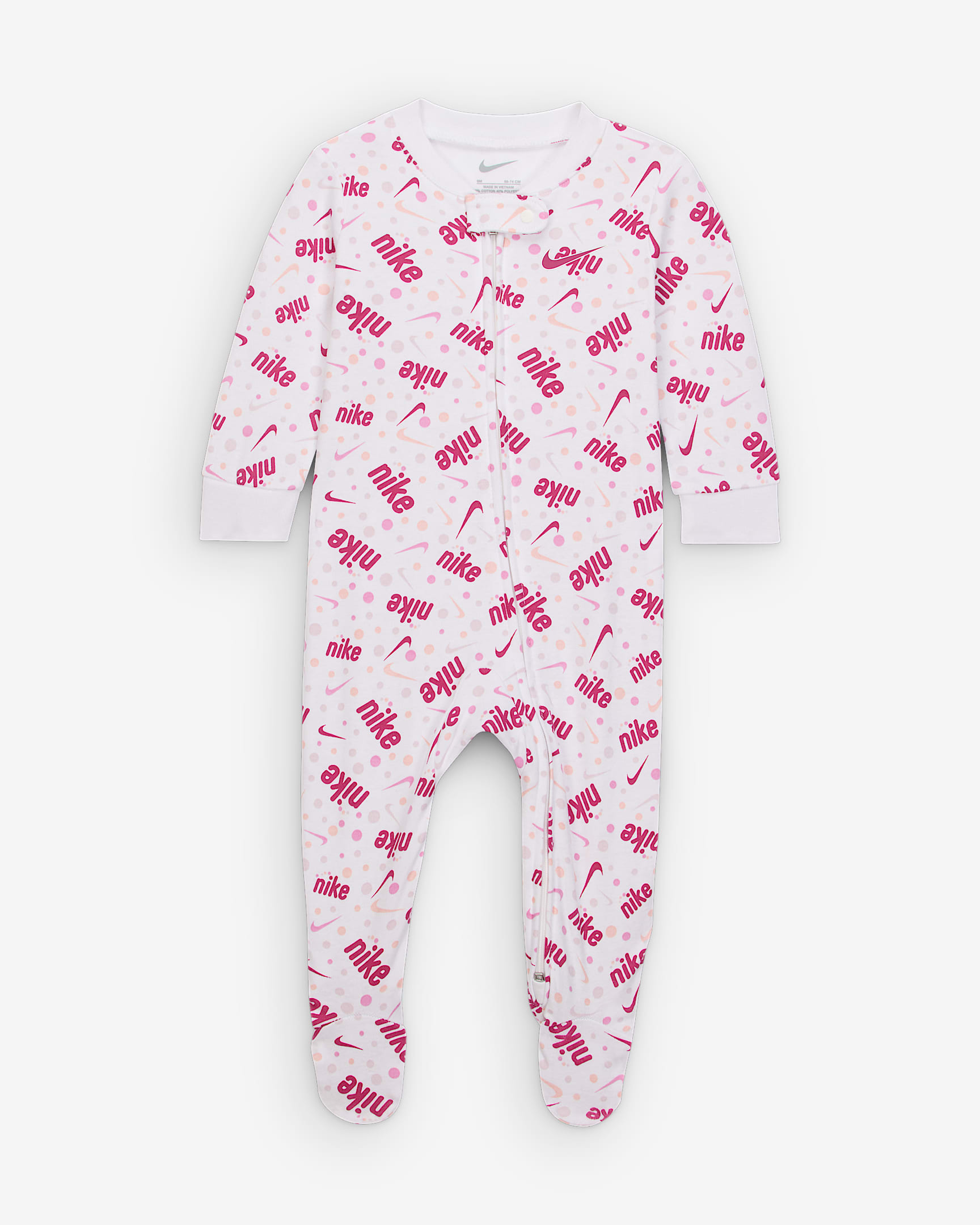 Nike Play For All Baby (0-9M) Printed Footed Coverall - White