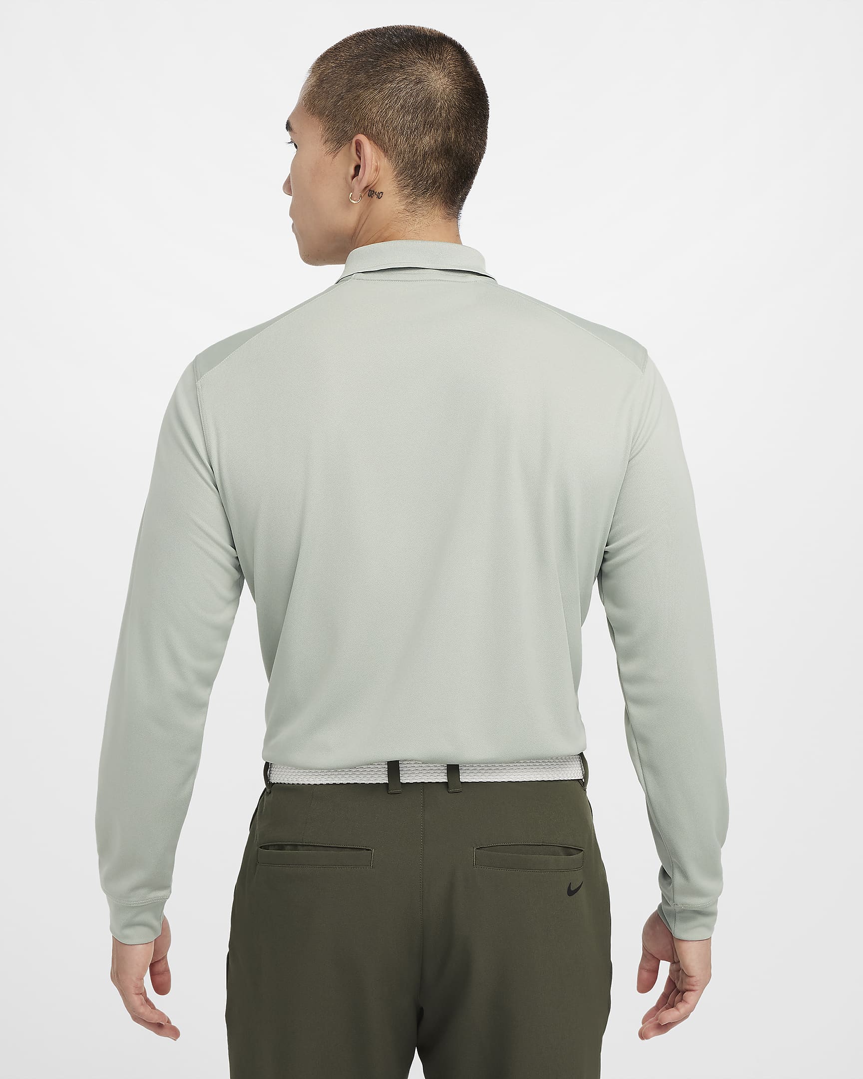 Nike Dri-FIT Victory Men's Long-Sleeve Golf Polo - Jade Horizon/Black