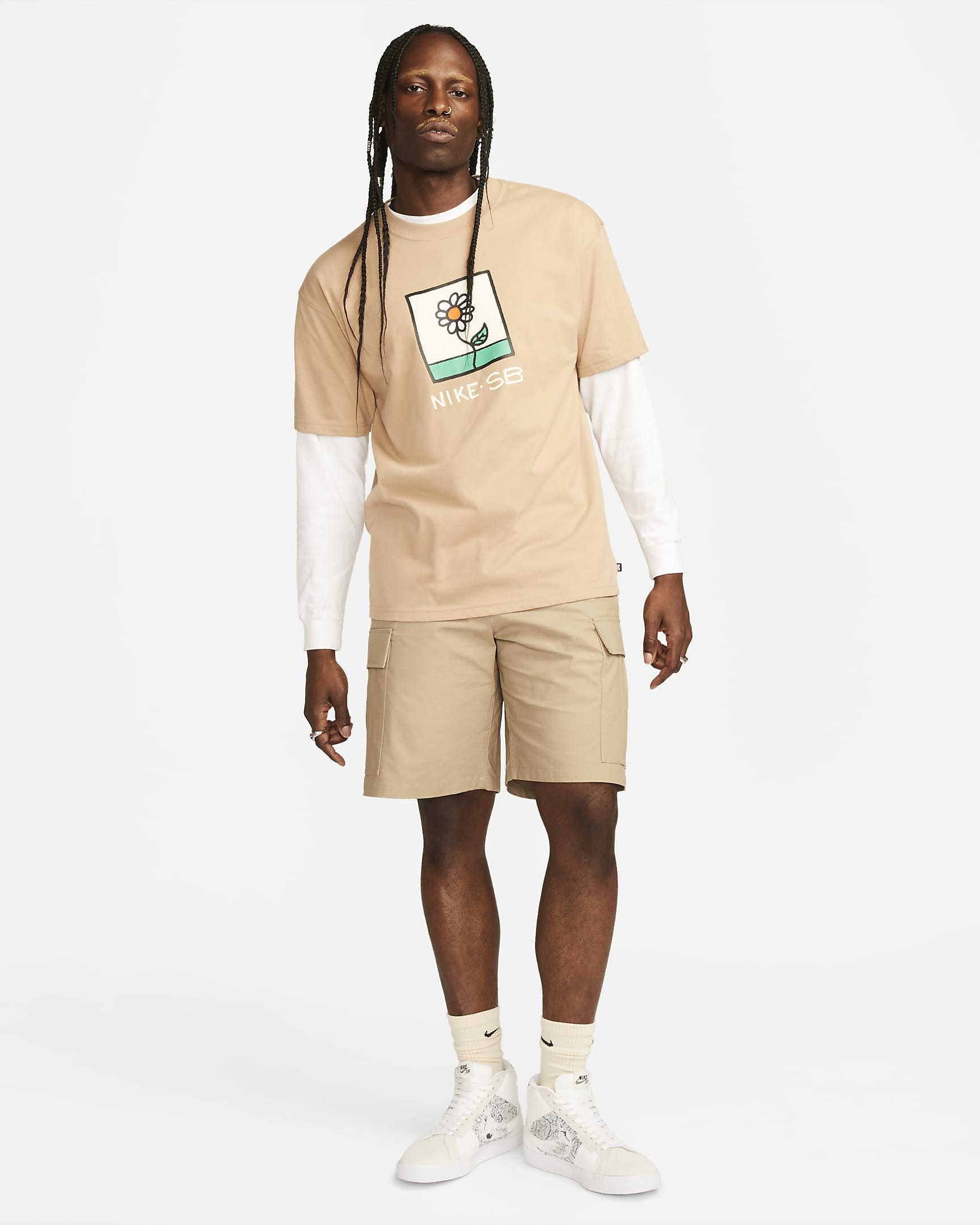 Nike SB Kearny cargo-skateshorts voor heren - Khaki