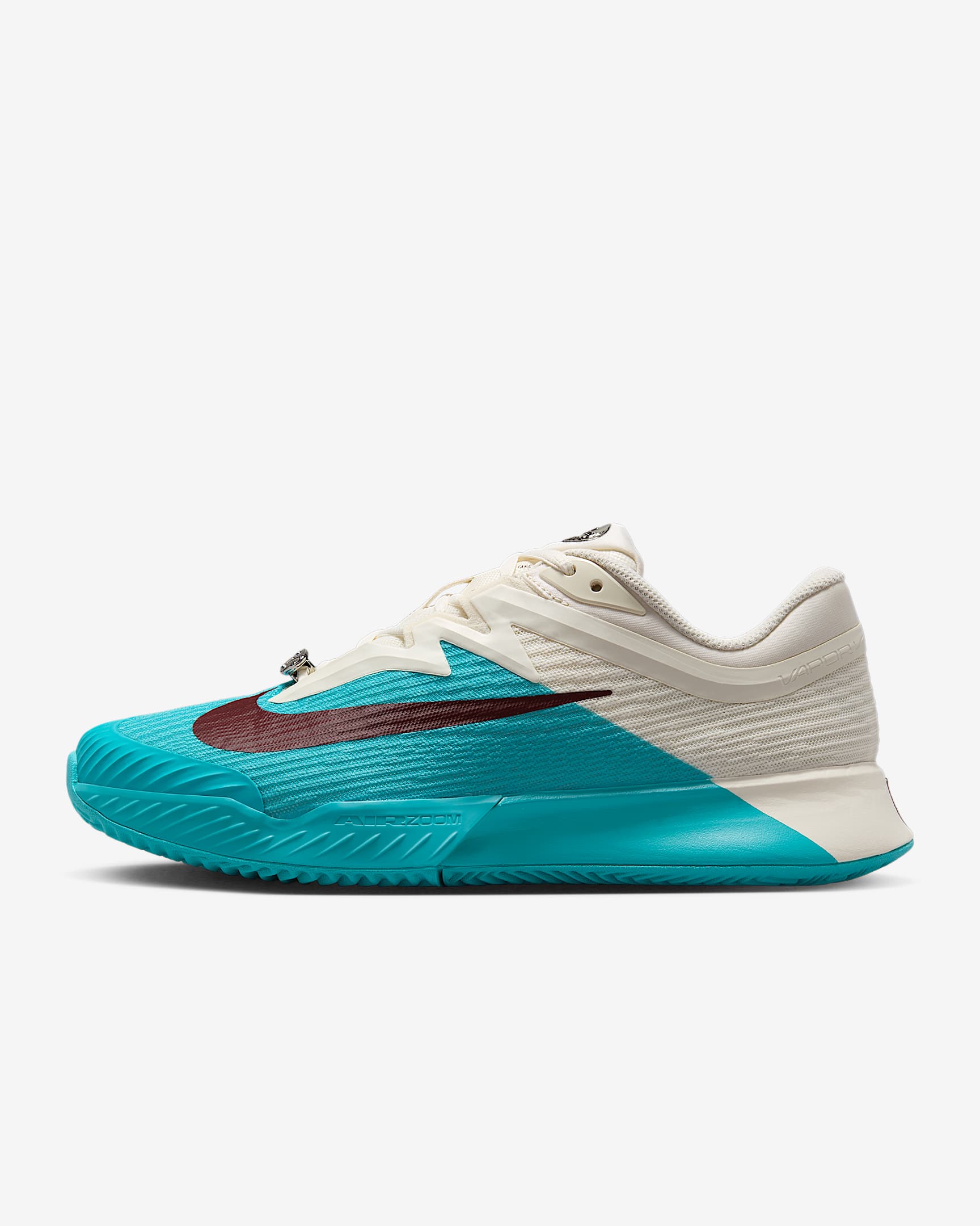 Nike Vapor Pro 3 Premium Women's Clay Court Tennis Shoes - Dusty Cactus/Pale Ivory/Metallic Silver/Dark Team Red