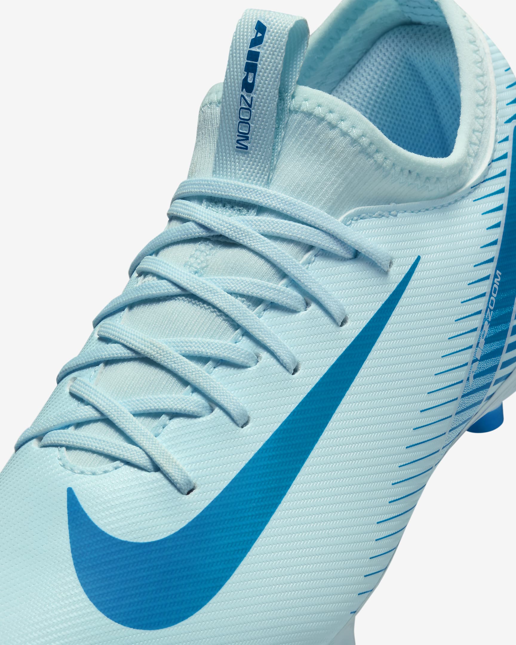 Tacos de fútbol MG de corte low para niños de preescolar y grandes Nike Jr. Mercurial Vapor 16 Academy - Azul glacial/Azul órbita