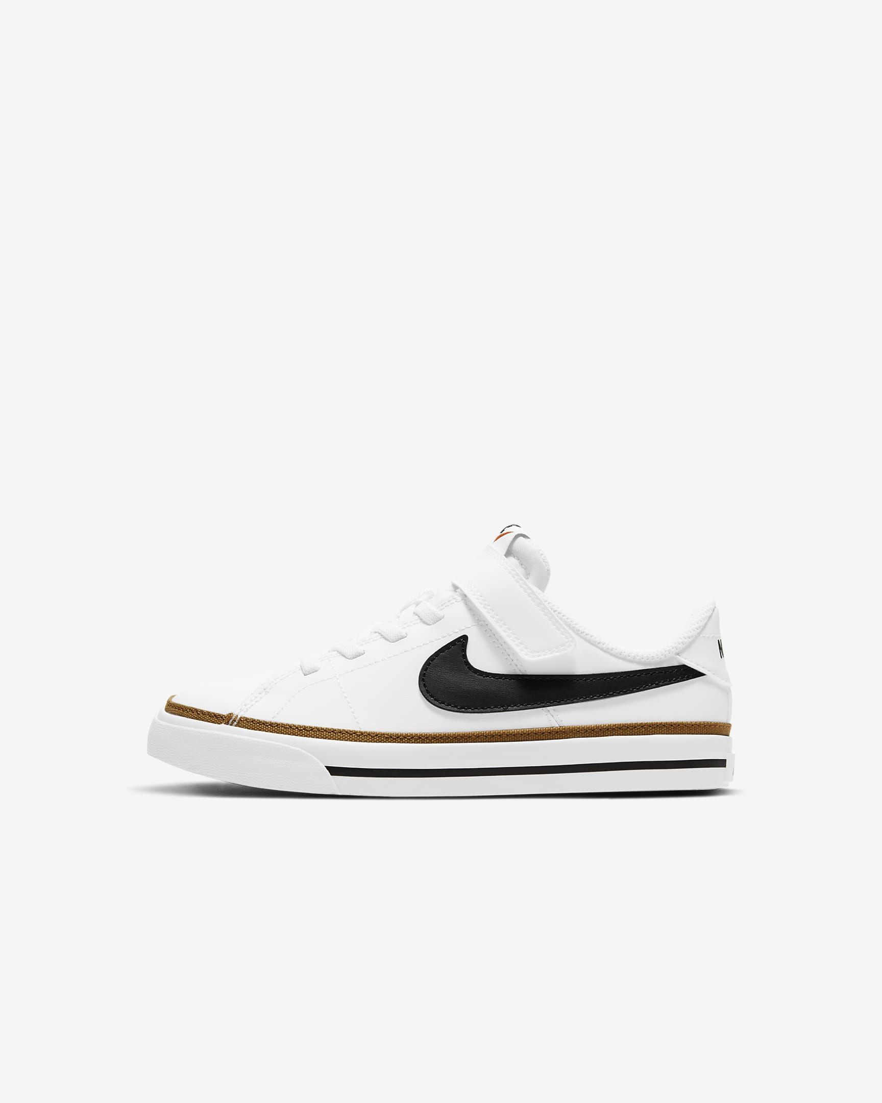 Nike Court Legacy Little Kids' Shoes - White/Desert Ochre/Gum Light Brown/Black