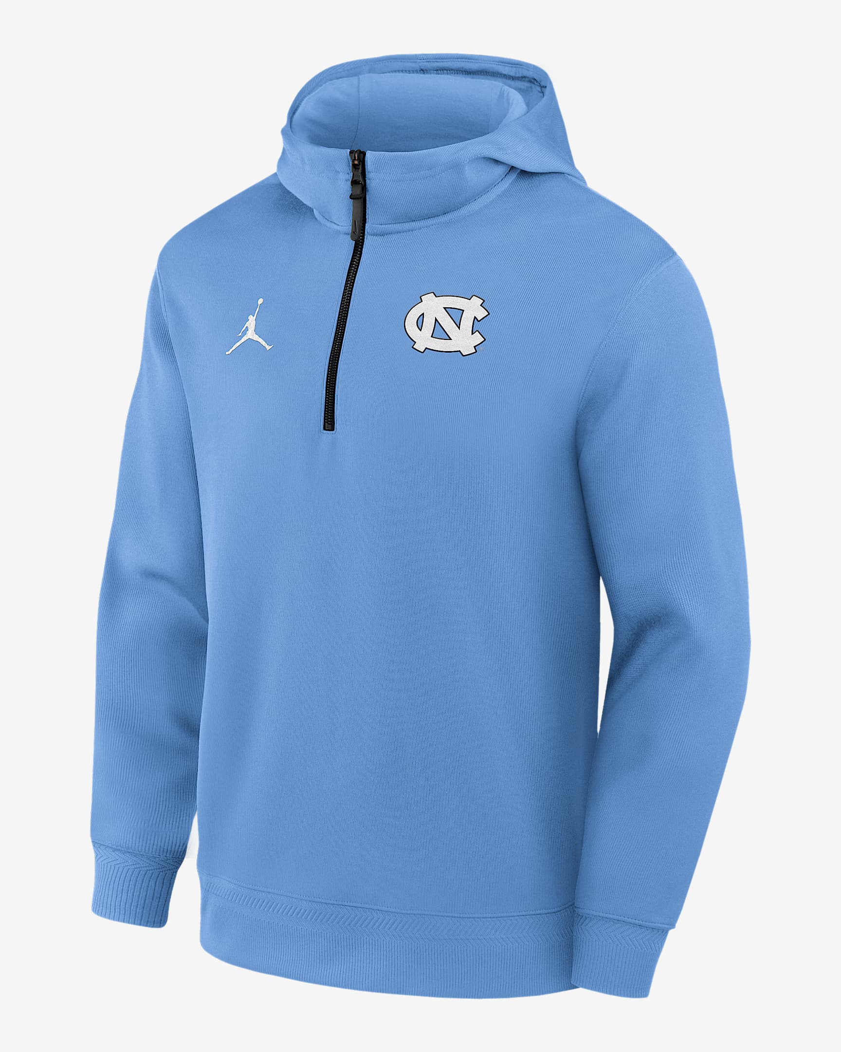 North Carolina Coaches Premium Men’s Jordan Brand Dri-FIT College 1/4-Zip Hoodie - Light Blue