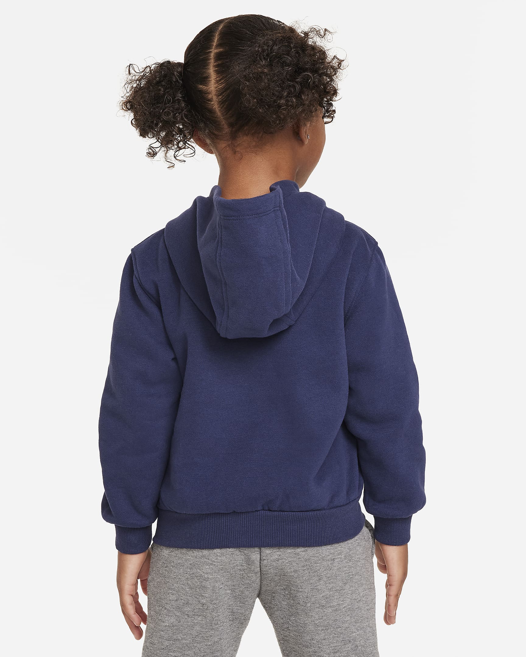 Sudadera con gorro de cierre completo para niño pequeño Nike Sportswear Club Fleece - Azul marino medianoche