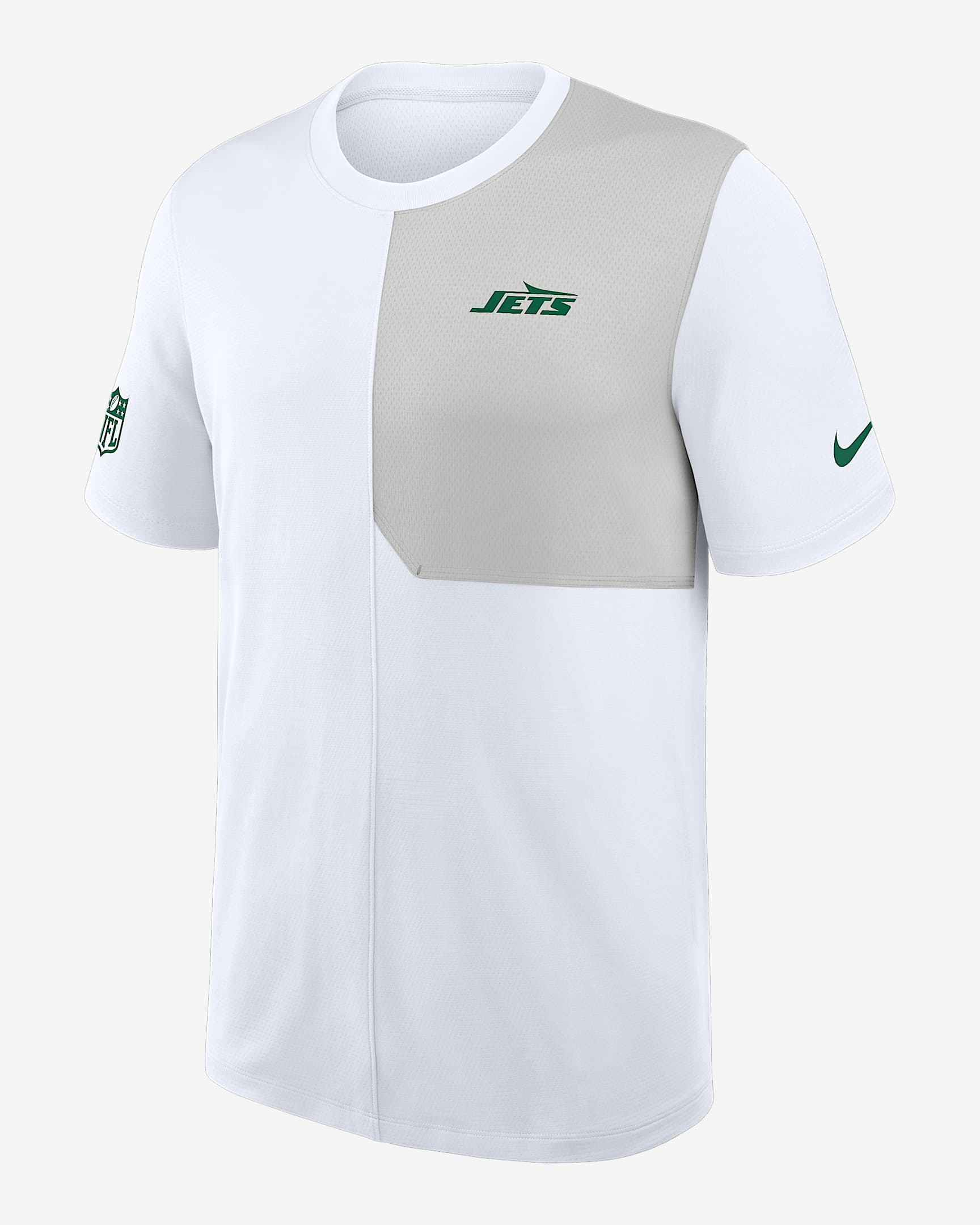 Playera Nike Dri-FIT de la NFL para hombre New York Jets Sideline Coach - Blanco
