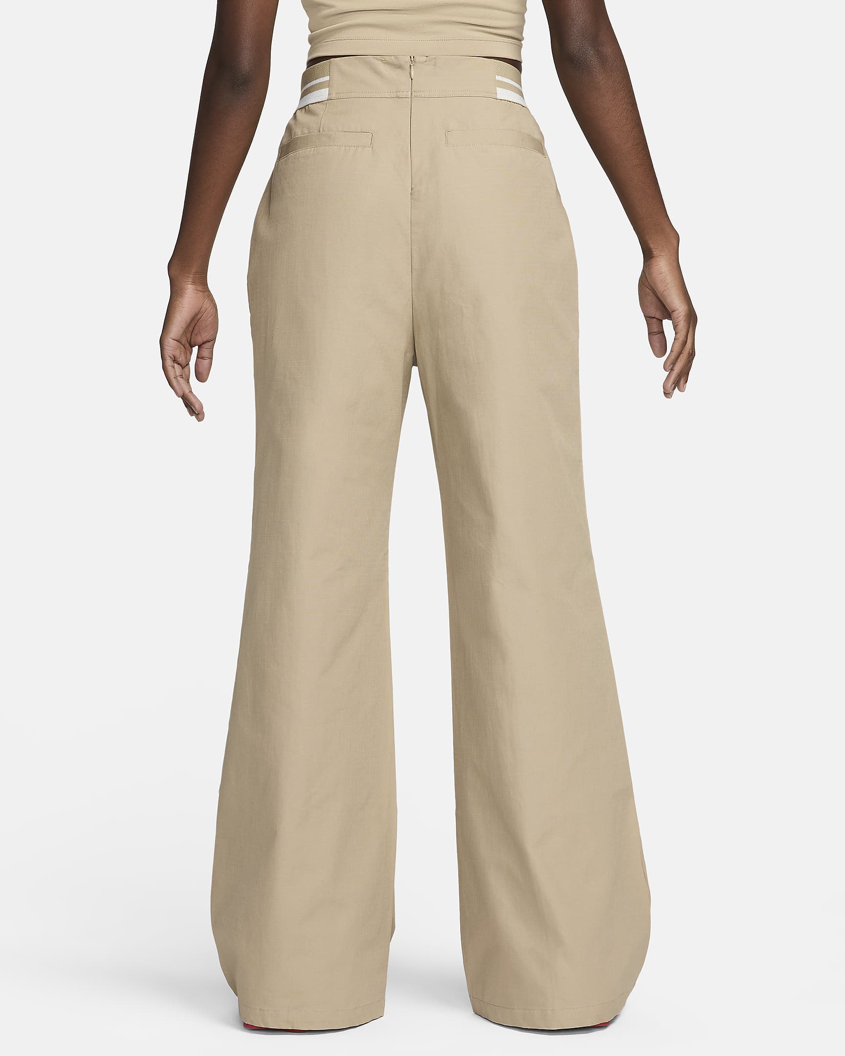 Nike Sportswear Collection Women's High-Waisted Pants - Khaki/Sail