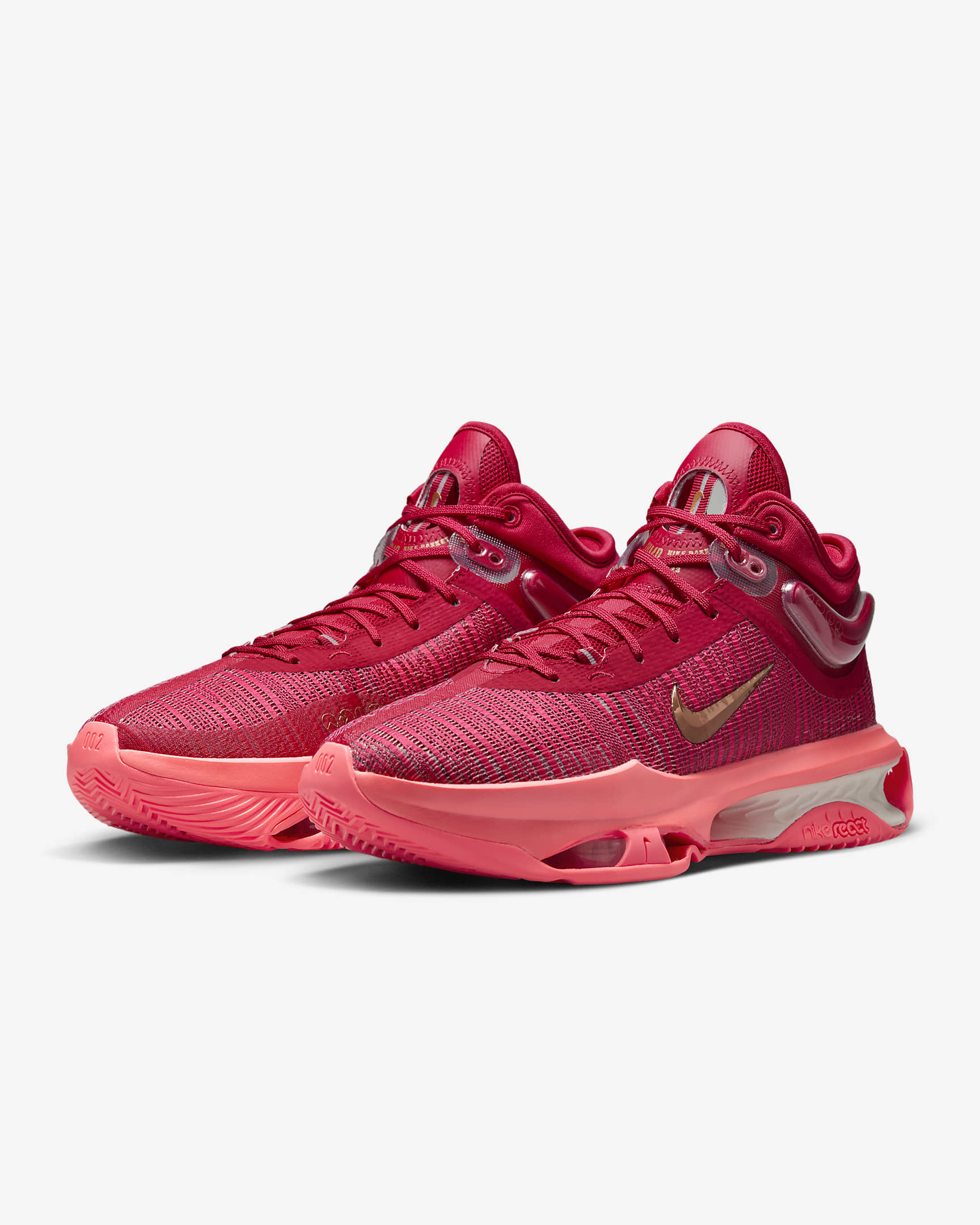 Nike G.T. Jump 2 Erkek Basketbol Ayakkabısı - Mystic Hibiscus/Hot Punch/Gym Red/Metallic Red Bronze