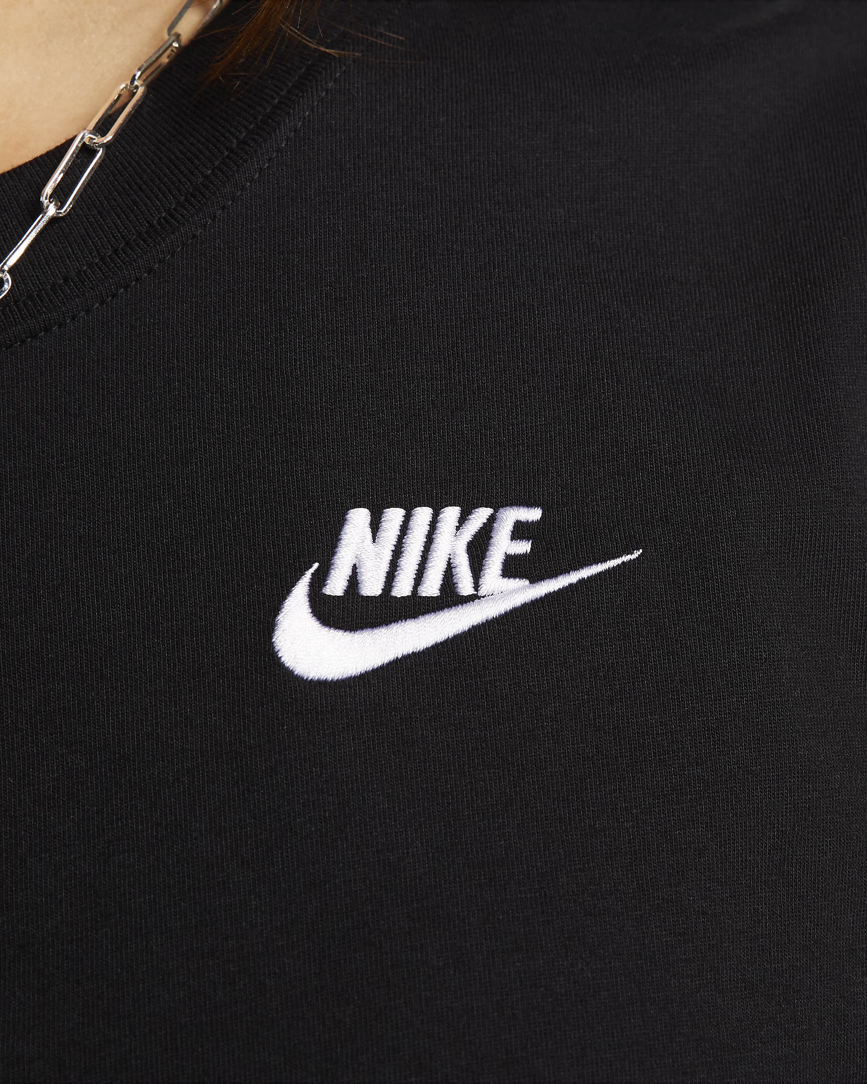 Nike Sportswear Club ärmelloses Kurzoberteil für Damen - Schwarz/Weiß