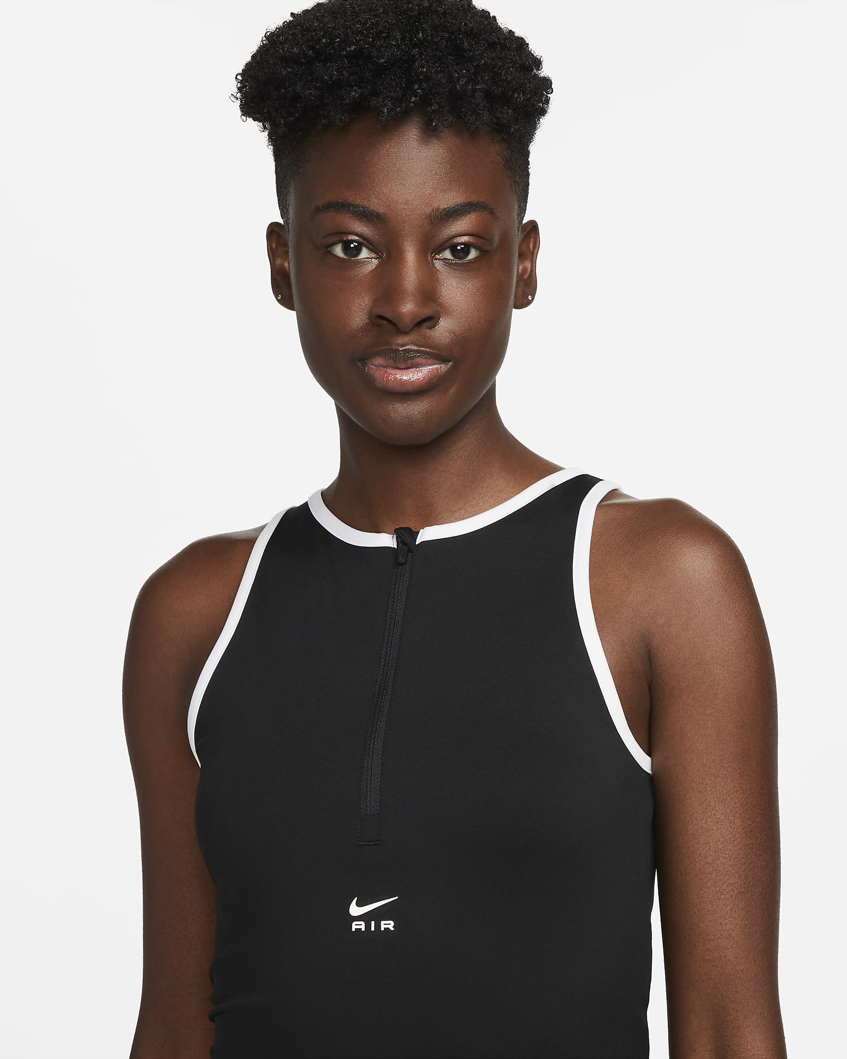 Nike Air Dri-FIT Women's 1/2-Zip Running Tank Top. Nike.com