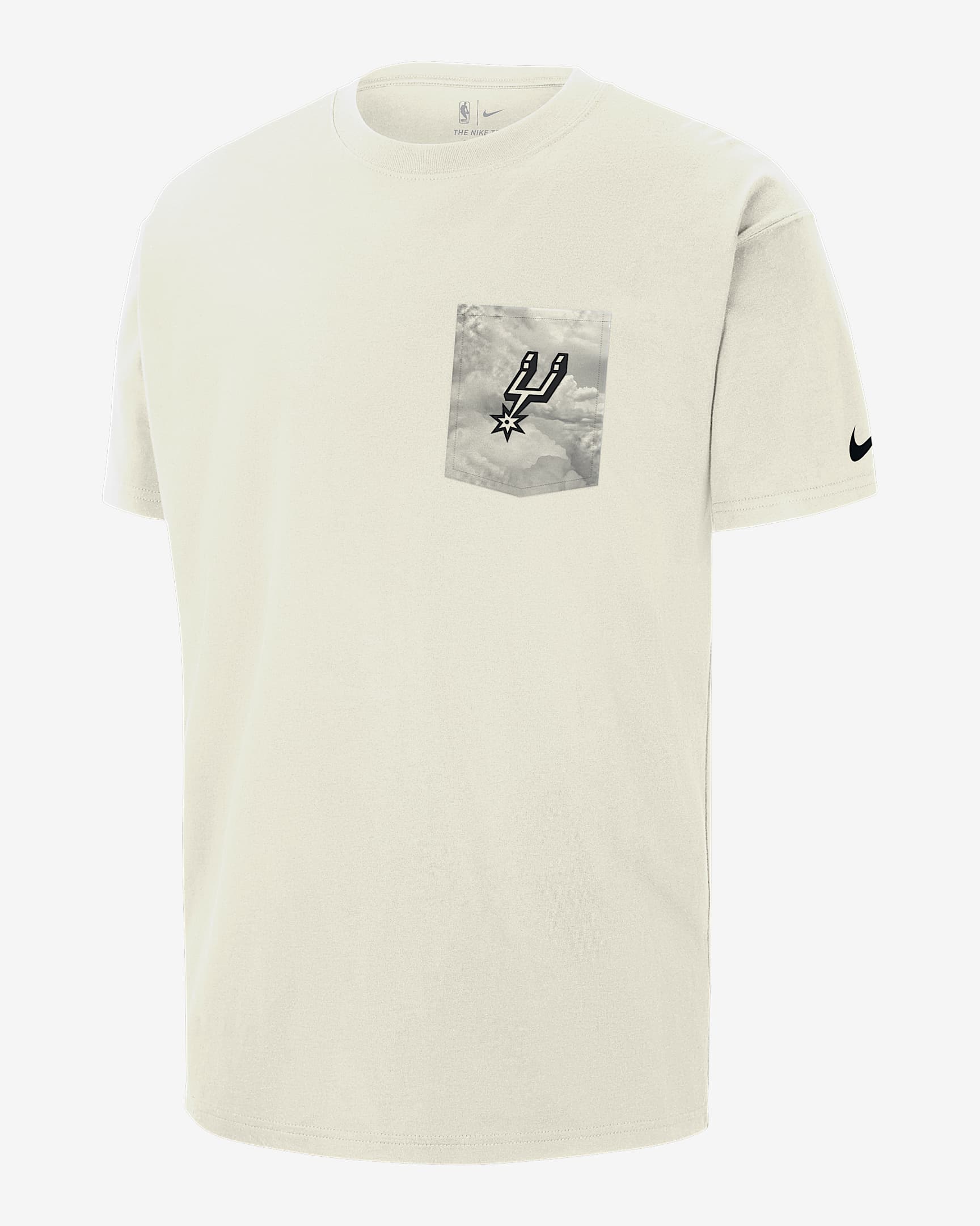 San Antonio Spurs Courtside Men's Nike NBA Max90 T-Shirt - Sail