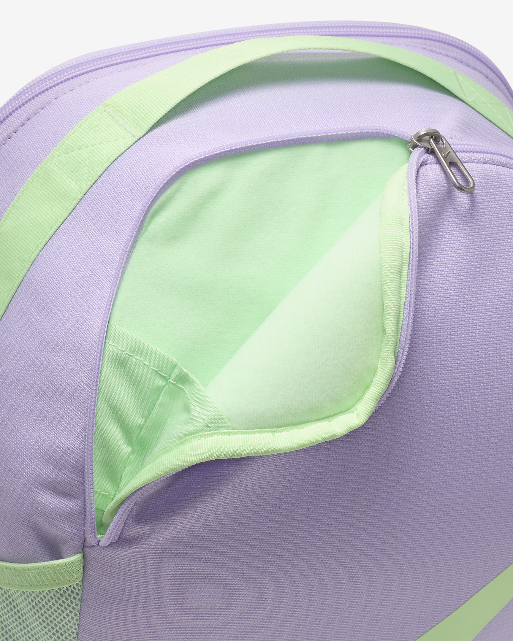 Nike Brasilia Kids' Backpack (18L) - Lilac Bloom/Vapor Green/Vapor Green