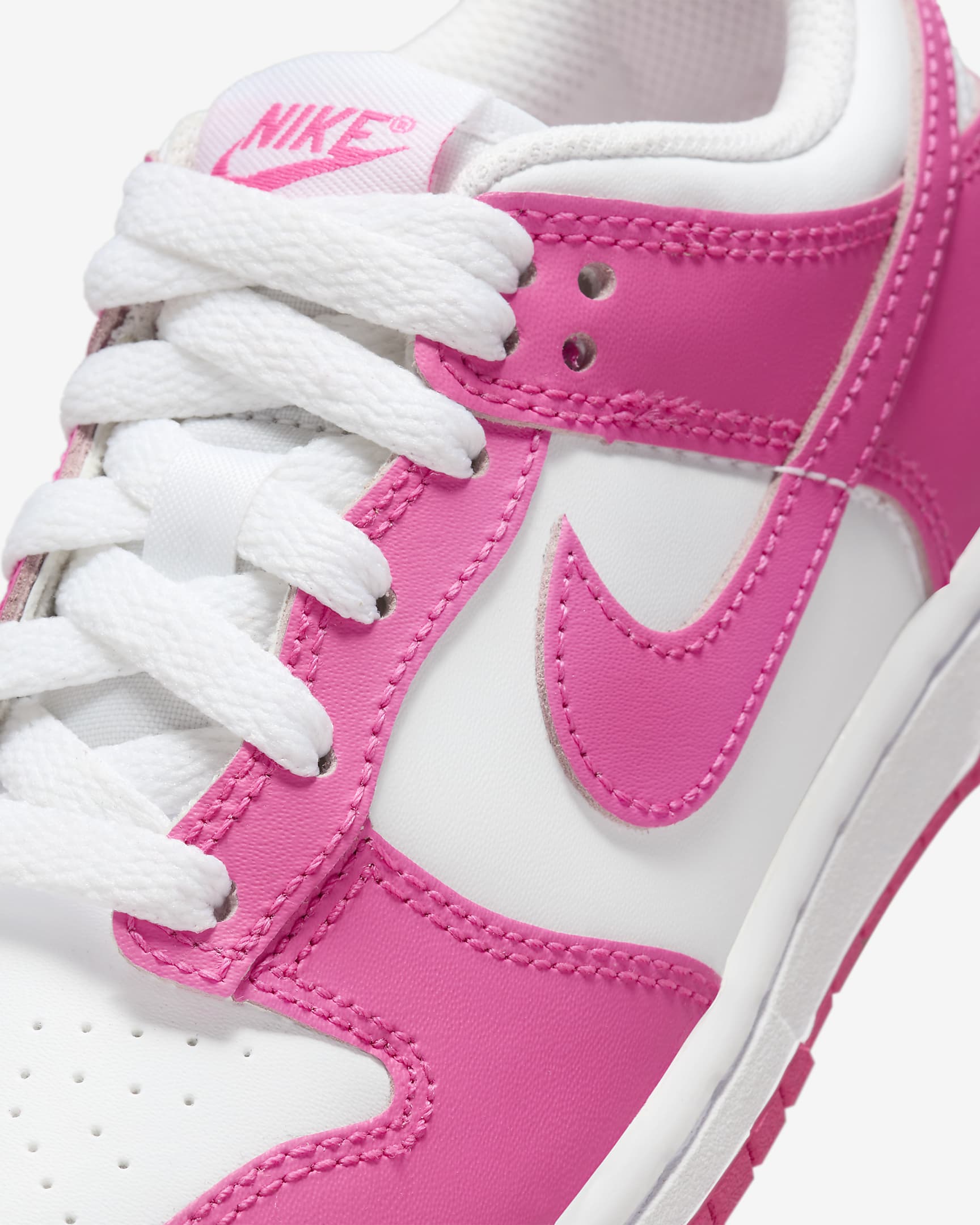 Nike Dunk Low Younger Kids' Shoes - Laser Fuchsia/White/Laser Fuchsia