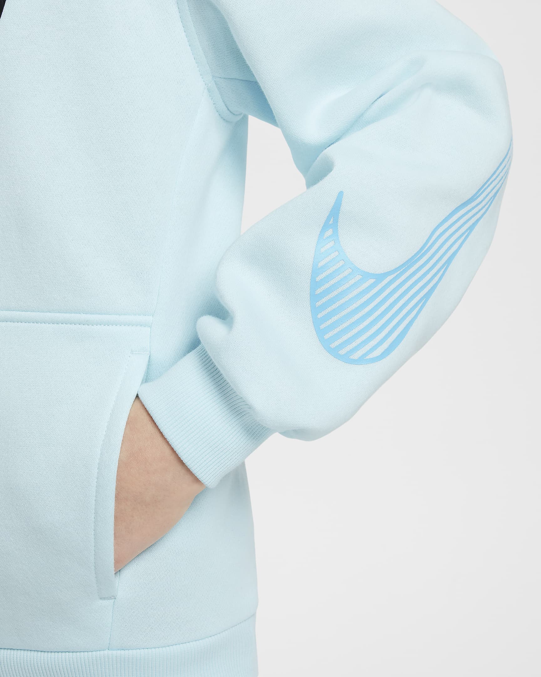 Kylian Mbappé Club Fleece Hoodie (ältere Kinder) - Glacier Blue