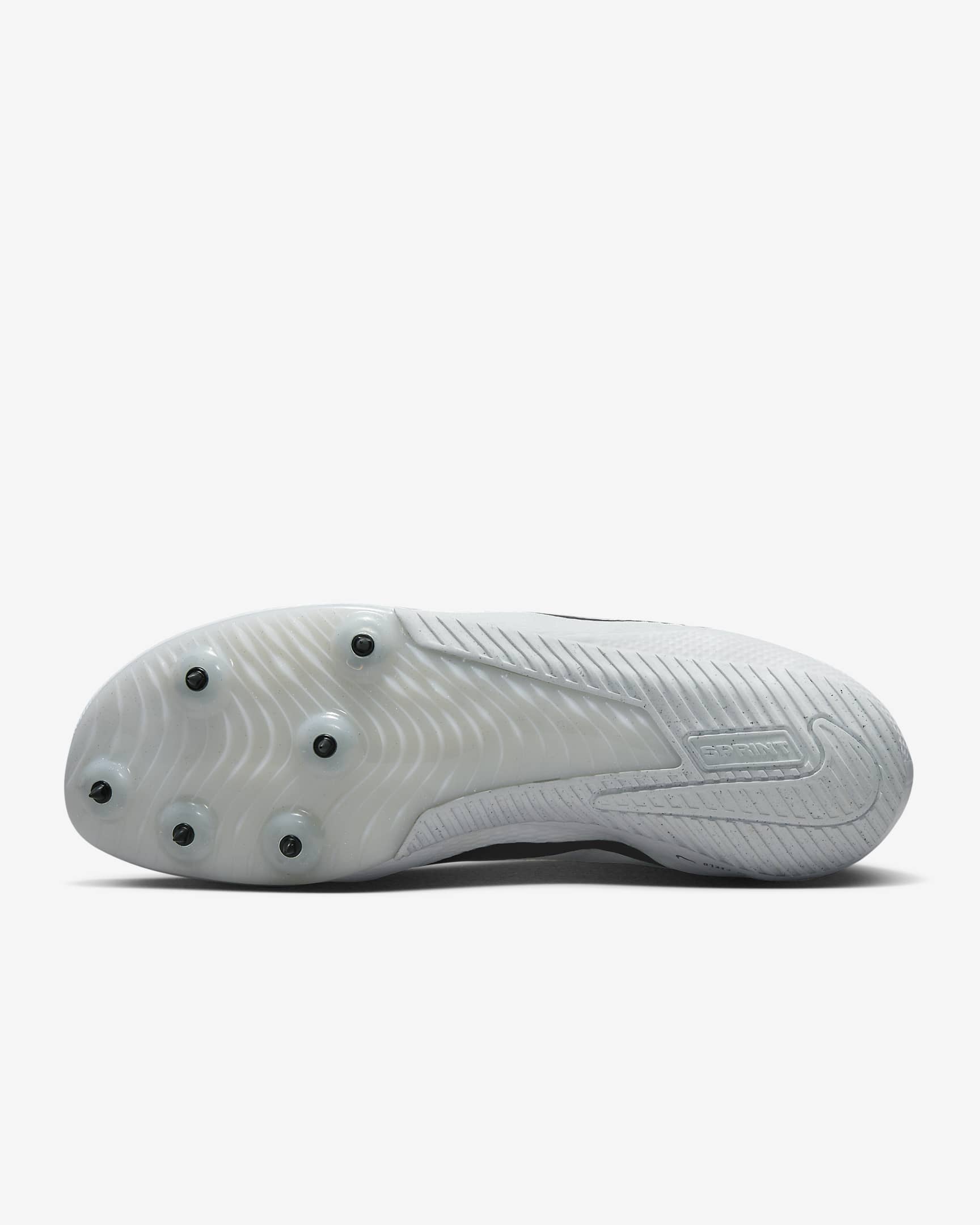 Nike Rival Sprint piggsko til sprintløp - Hvit/Metallic Silver/Pure Platinum/Svart