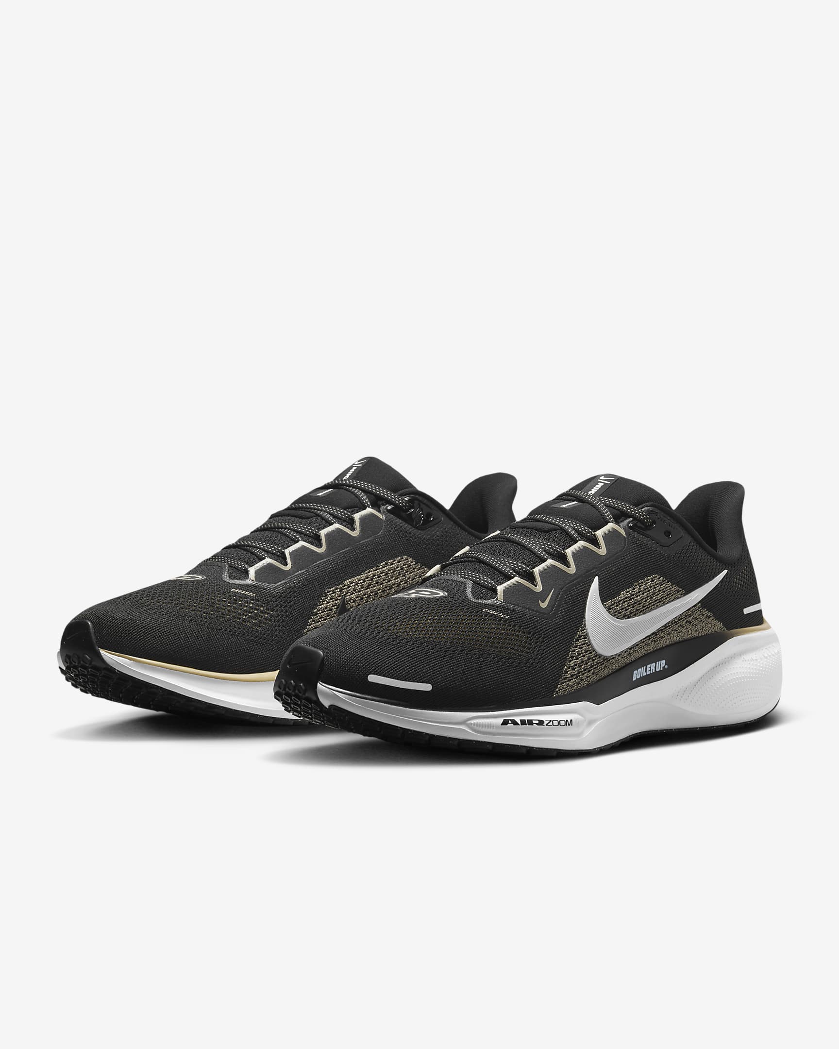 Purdue Pegasus 41 Men's Nike College Road Running Shoes - Black/White/Team Gold/White