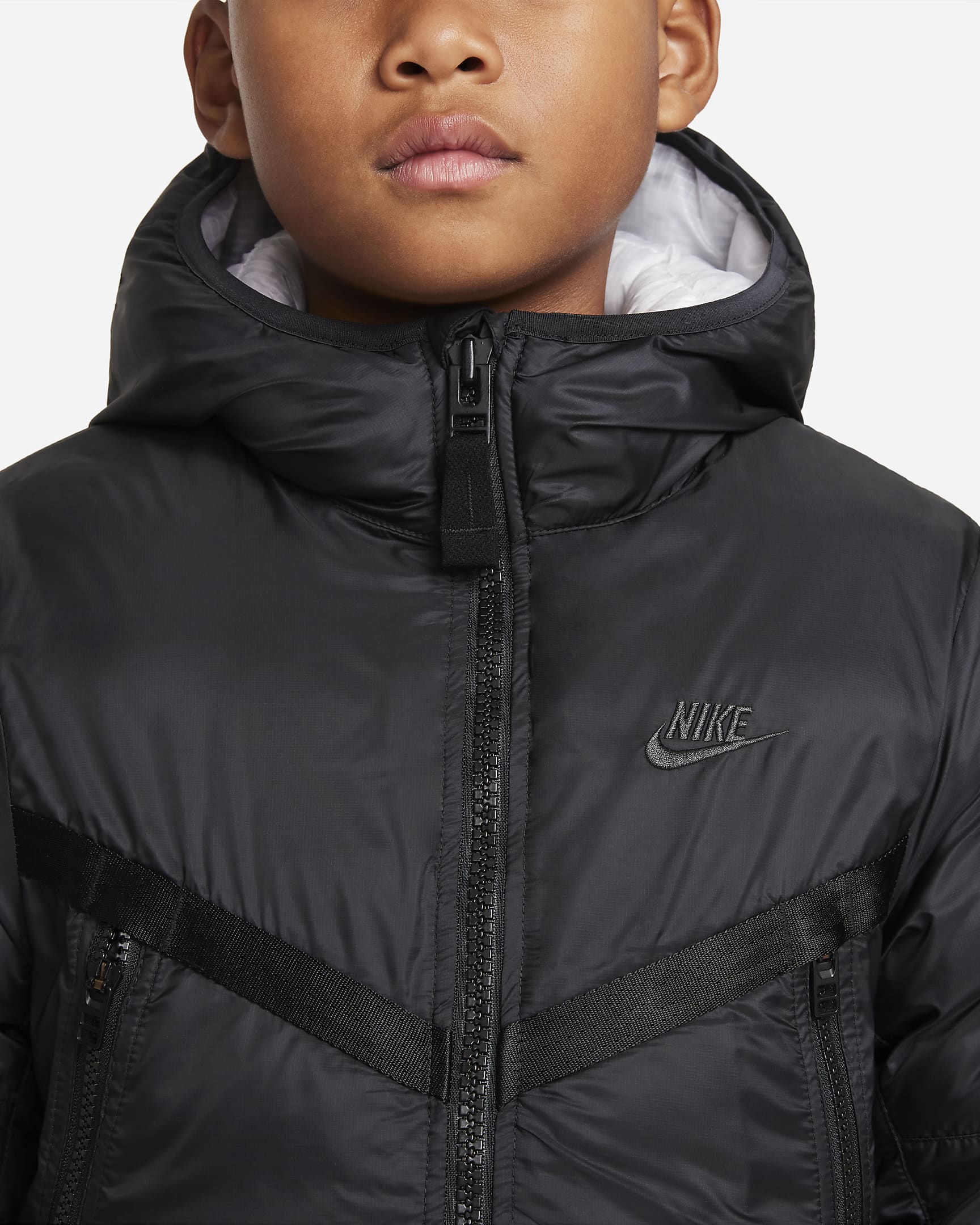 Nike Sportswear Therma-FIT Big Kids' Synthetic Fill Windrunner Jacket ...