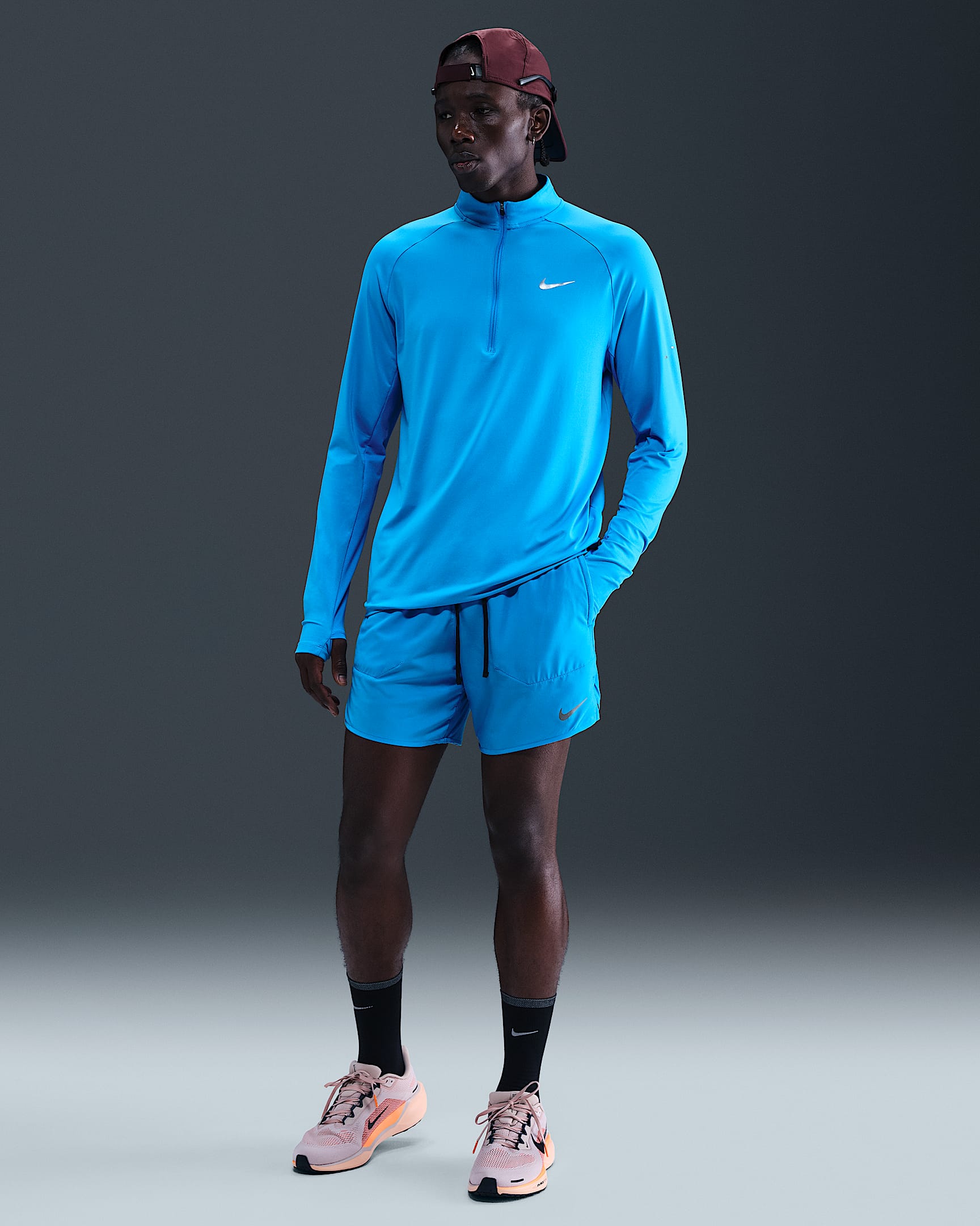 Nike Stride Men's Dri-FIT 18cm (approx.) Brief-Lined Running Shorts - Blue Hero/Black