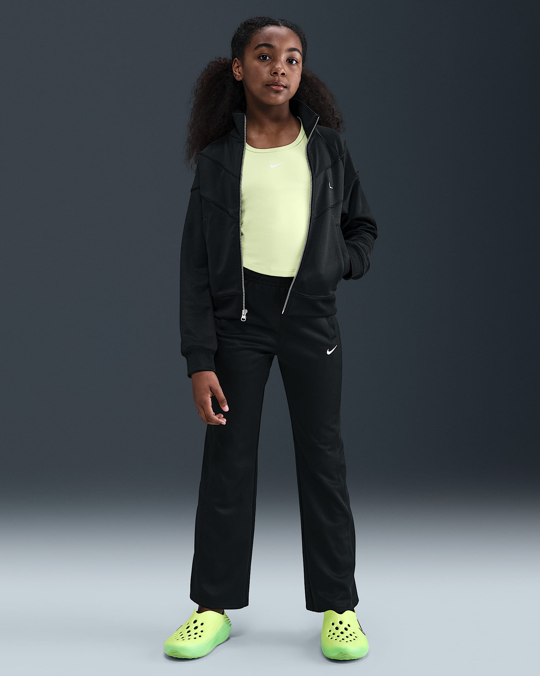 Nike Sportswear Older Kids' (Girls') Tracksuit Bottoms - Black/Black/White