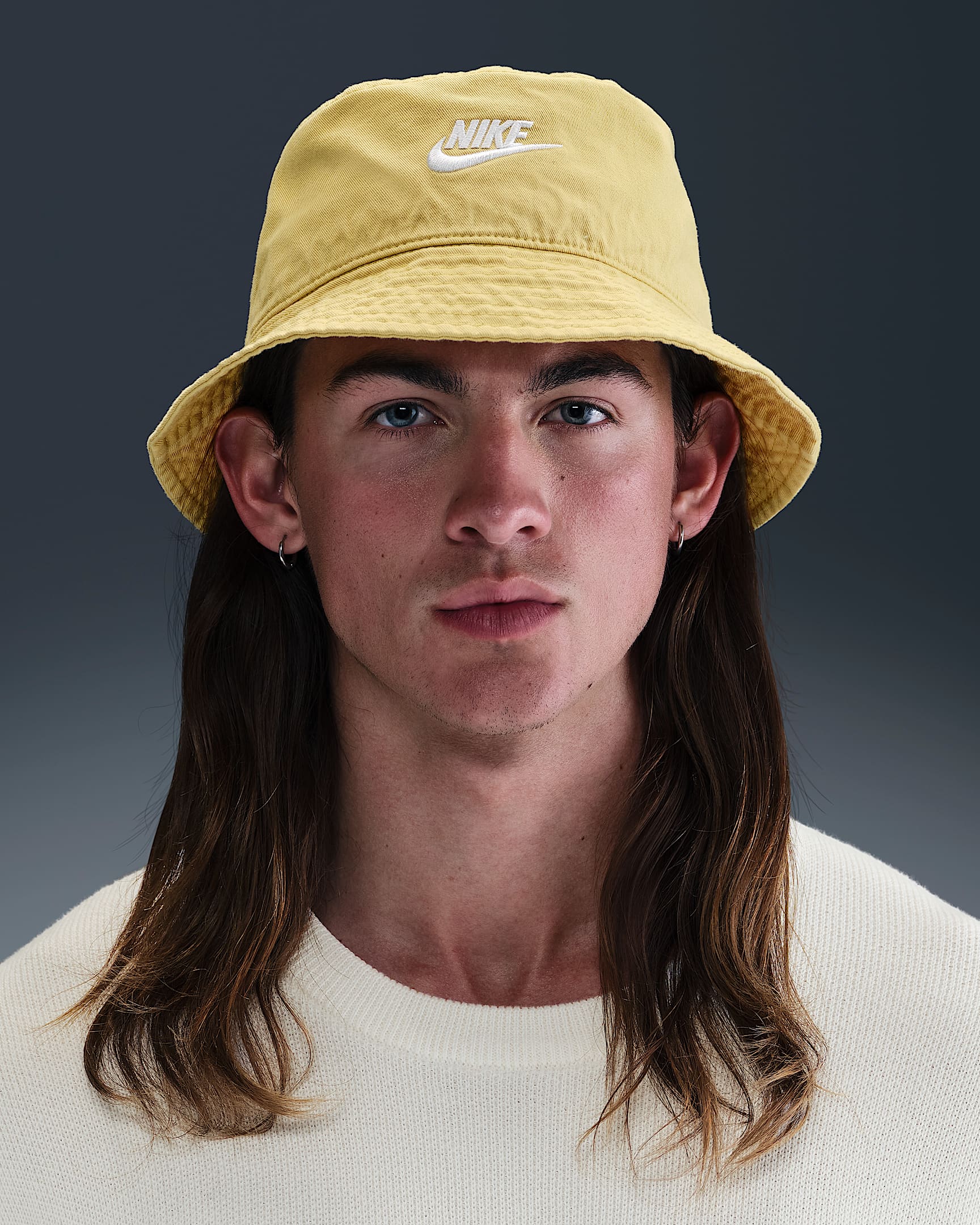 Nike Apex Futura Washed Bucket Hat - Saturn Gold/White