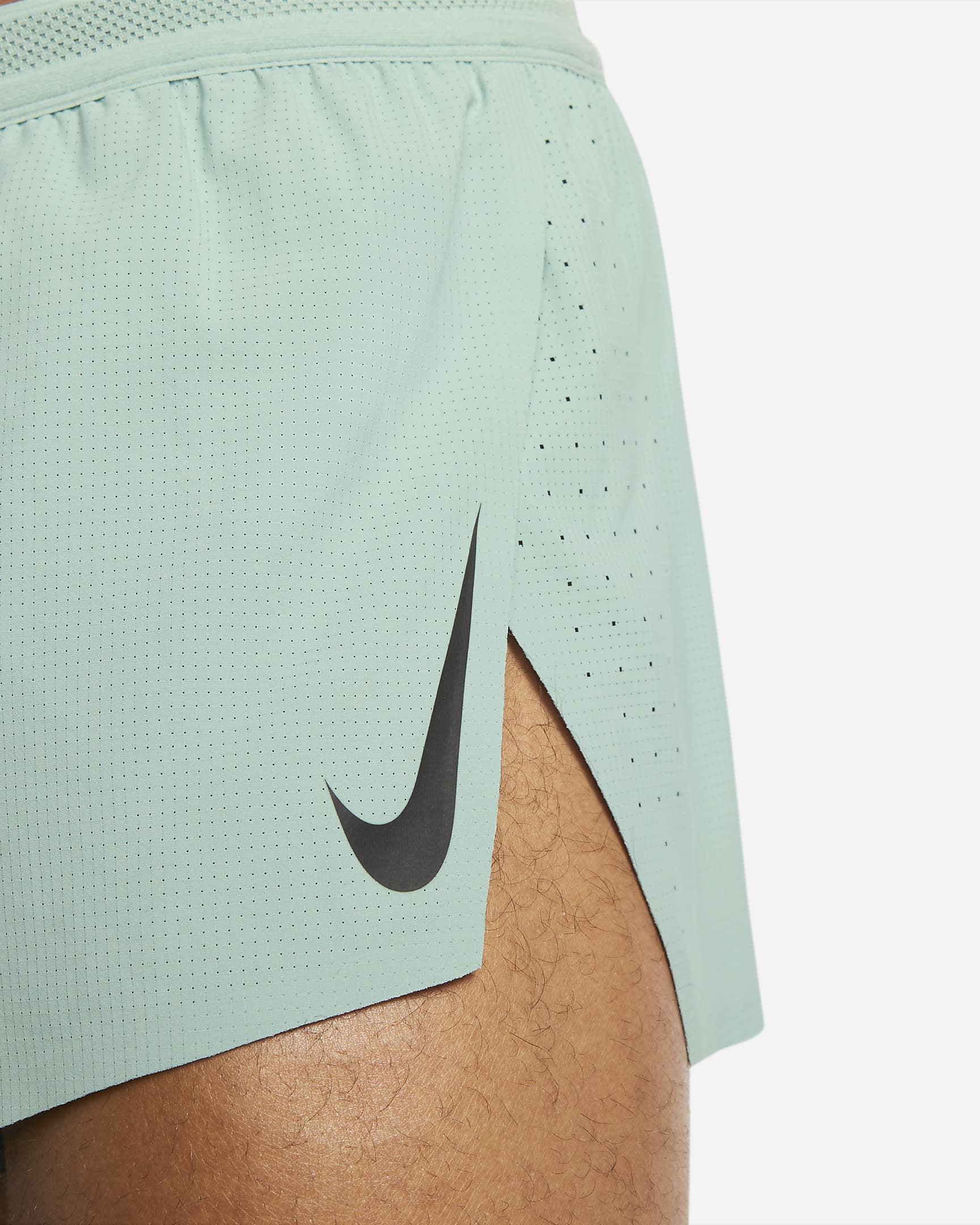 Nike AeroSwift fôret løpeshorts til herre (5 cm) - Mineral/Svart