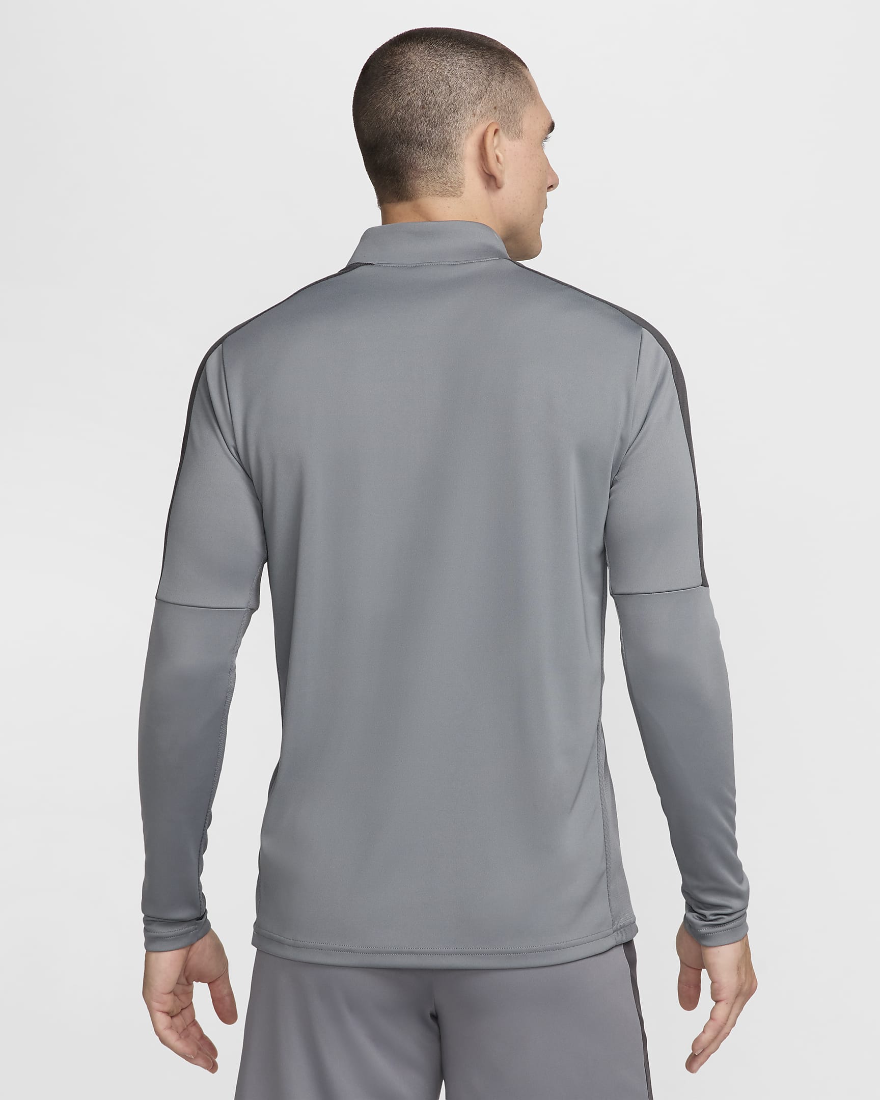 Maglia da calcio Dri-FIT con zip a metà lunghezza Nike Academy – Uomo - Smoke Grey/Dark Smoke Grey/Vapor Green