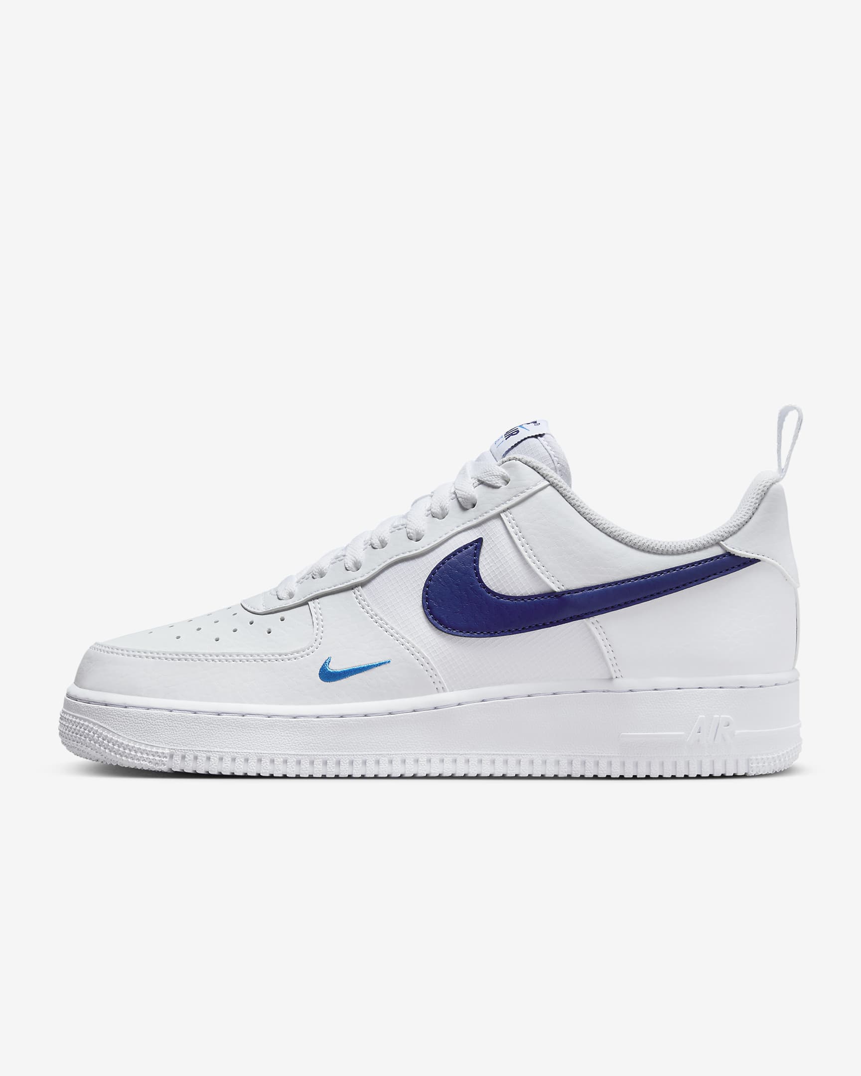 Chaussure Nike Air Force 1 '07 pour homme - Blanc/Light Photo Blue/Deep Royal Blue