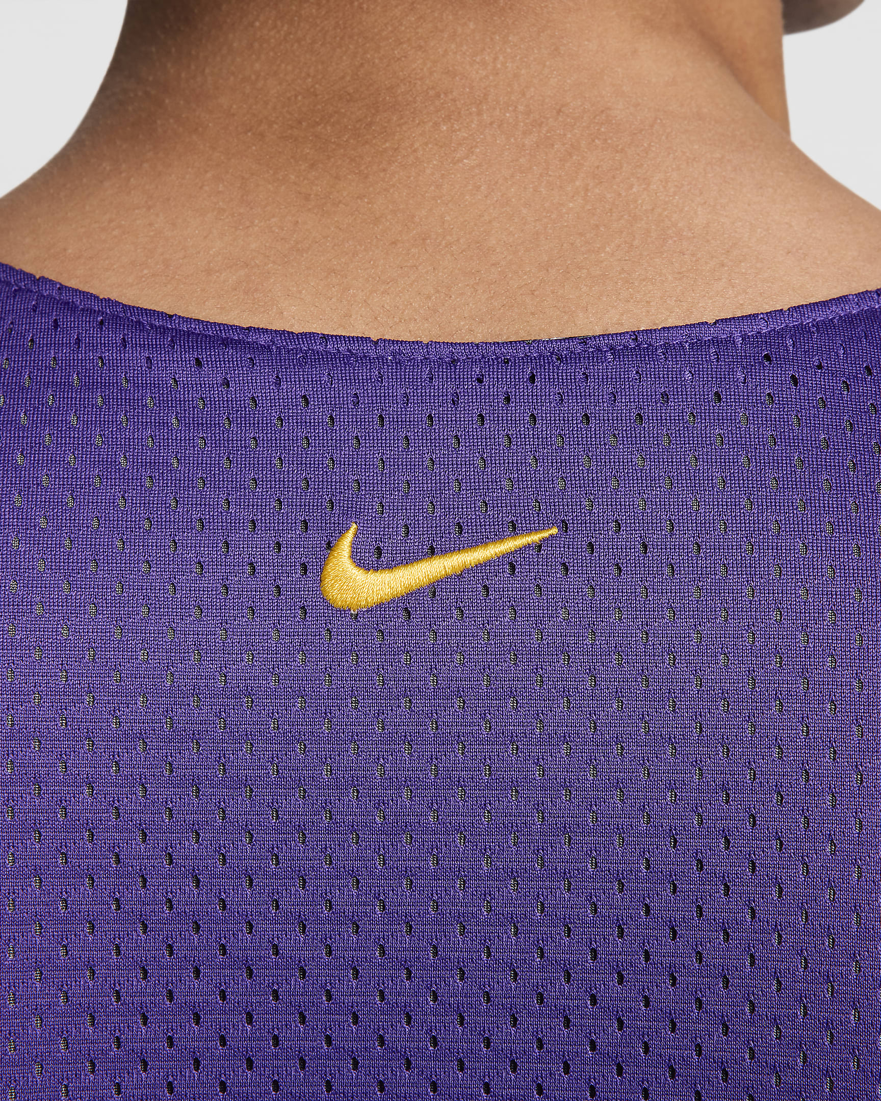 KB Men's Nike Dri-FIT Standard Issue Reversible Basketball Jersey - Black/Field Purple/Amarillo