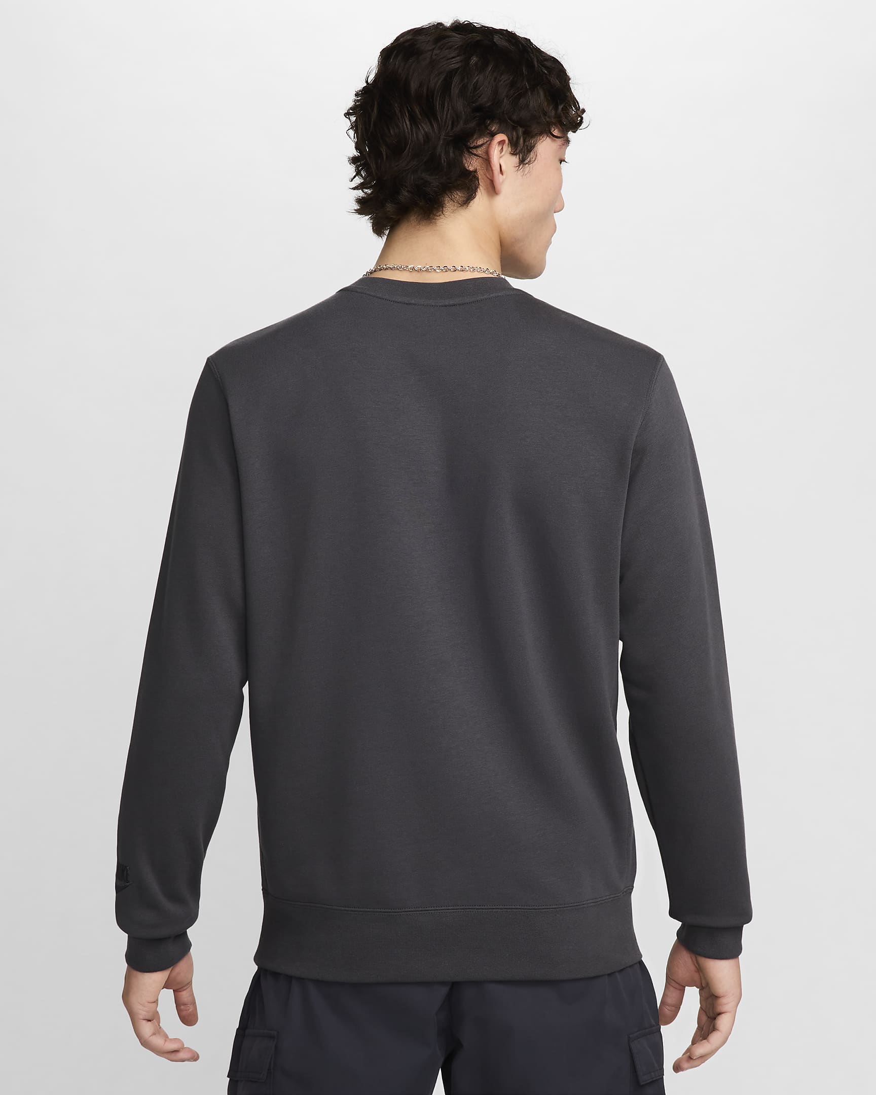 Nike Sportswear Men's Crew-Neck French Terry Sweatshirt - Dark Smoke Grey/Dark Smoke Grey