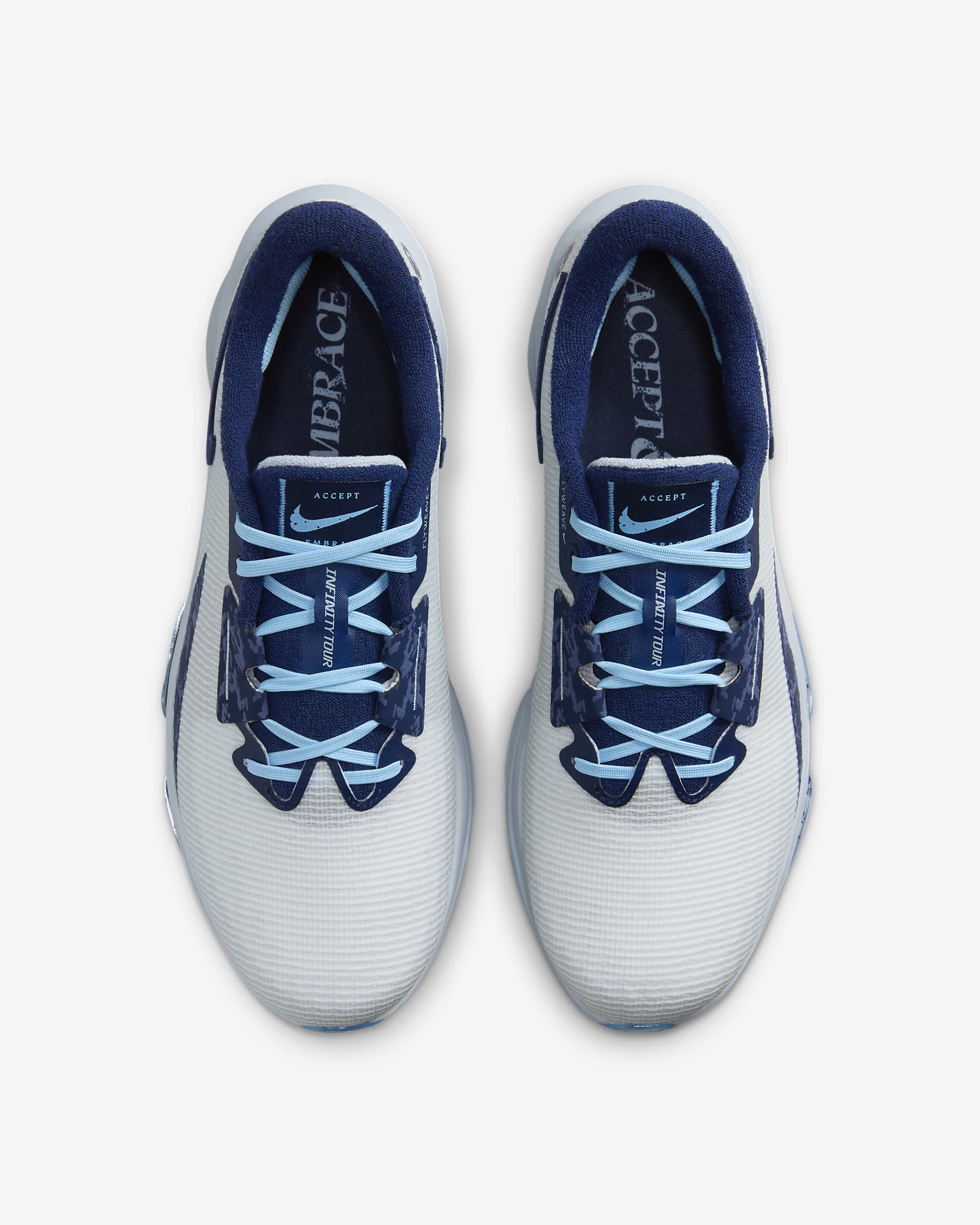 Nike Air Zoom Infinity Tour NRG 高爾夫鞋 (寬) - 白色/Aquarius Blue/Light Armory Blue/Midnight Navy