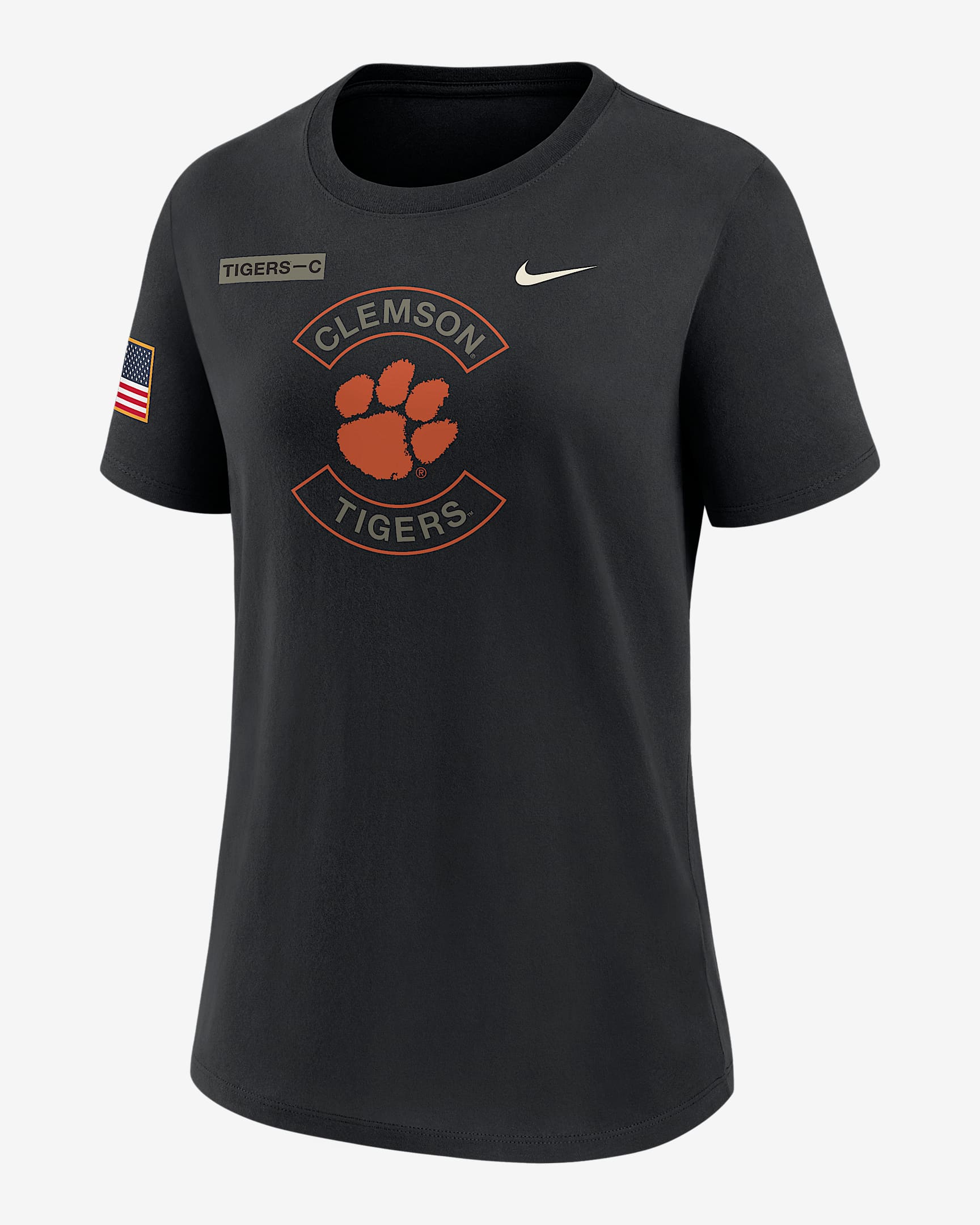 Clemson Military Appreciation Women's Nike Dri-FIT College T-Shirt - Black